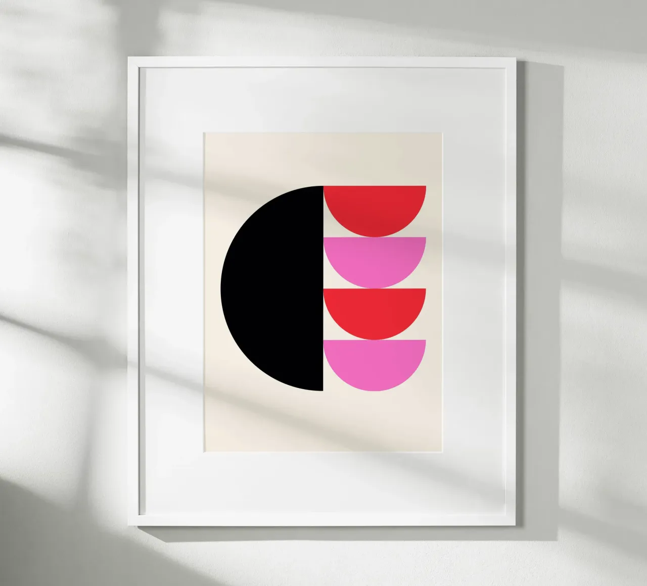 Half Circle Harmony - Modernes Pop-Art Ontwerp poster met kunststof frame van Casa Calm