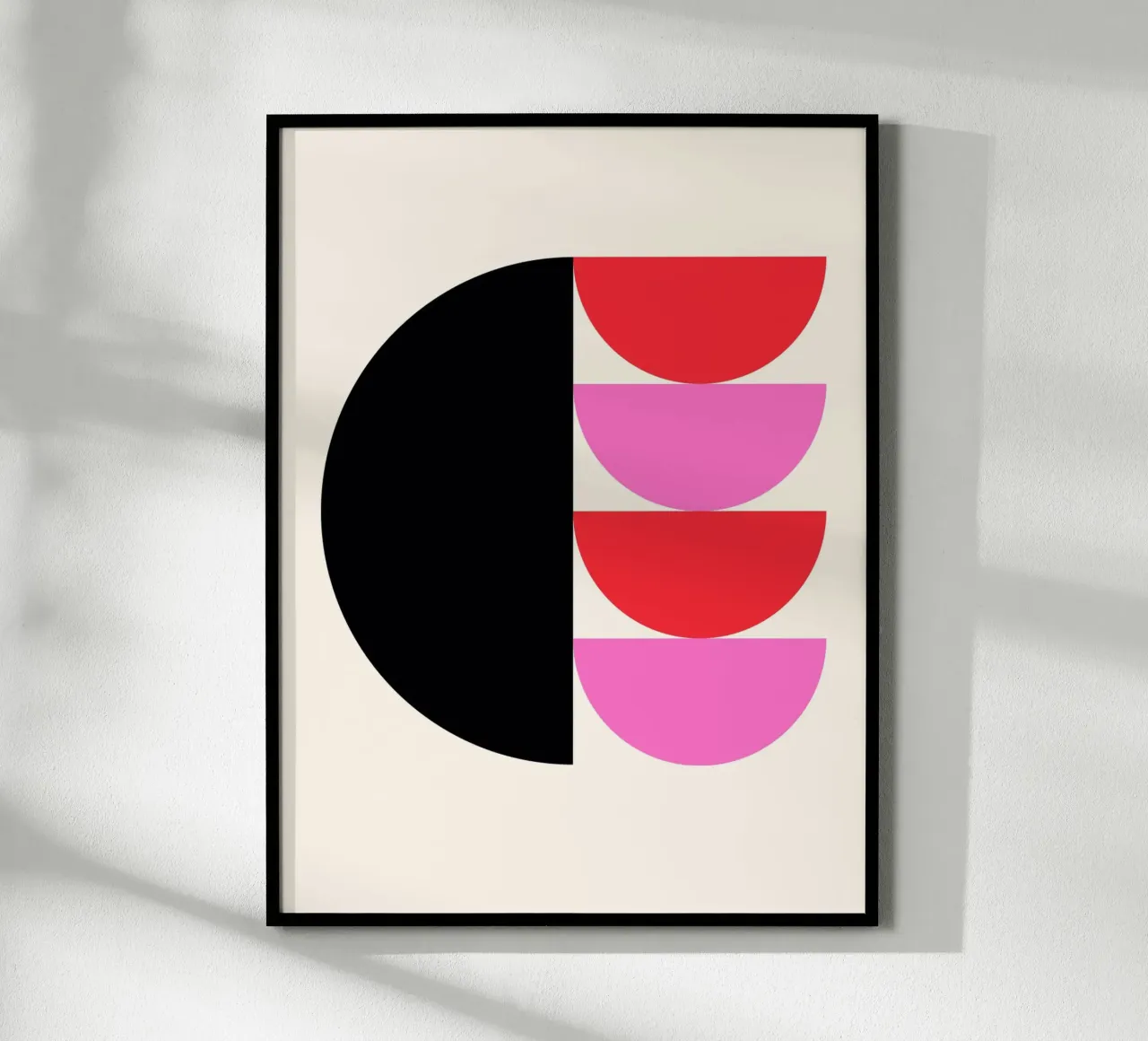 Half Circle Harmony - Modernes Pop-Art Ontwerp poster met kunststof frame van Casa Calm