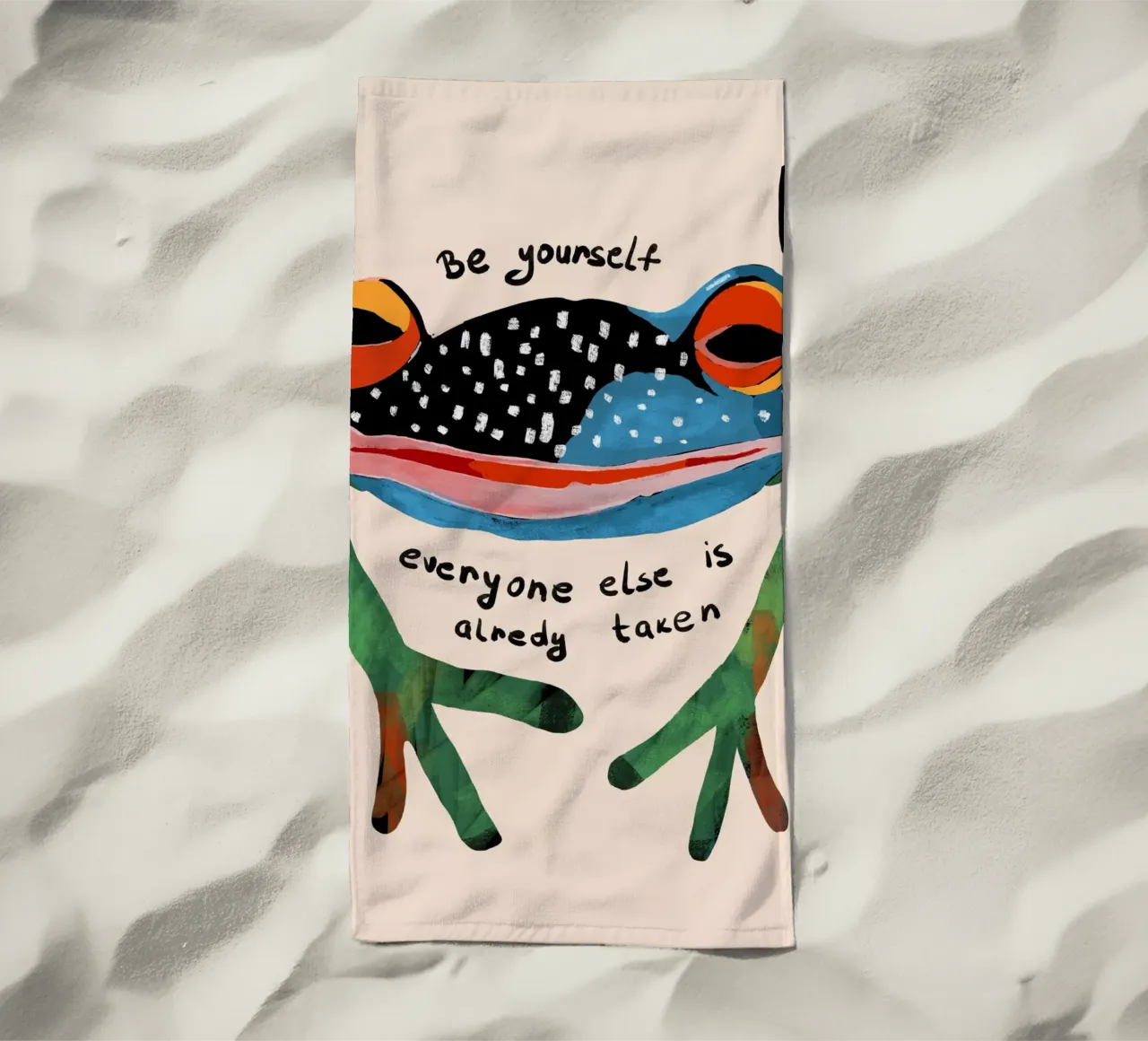 Wees jezelf strandhanddoek van ArtsySesta