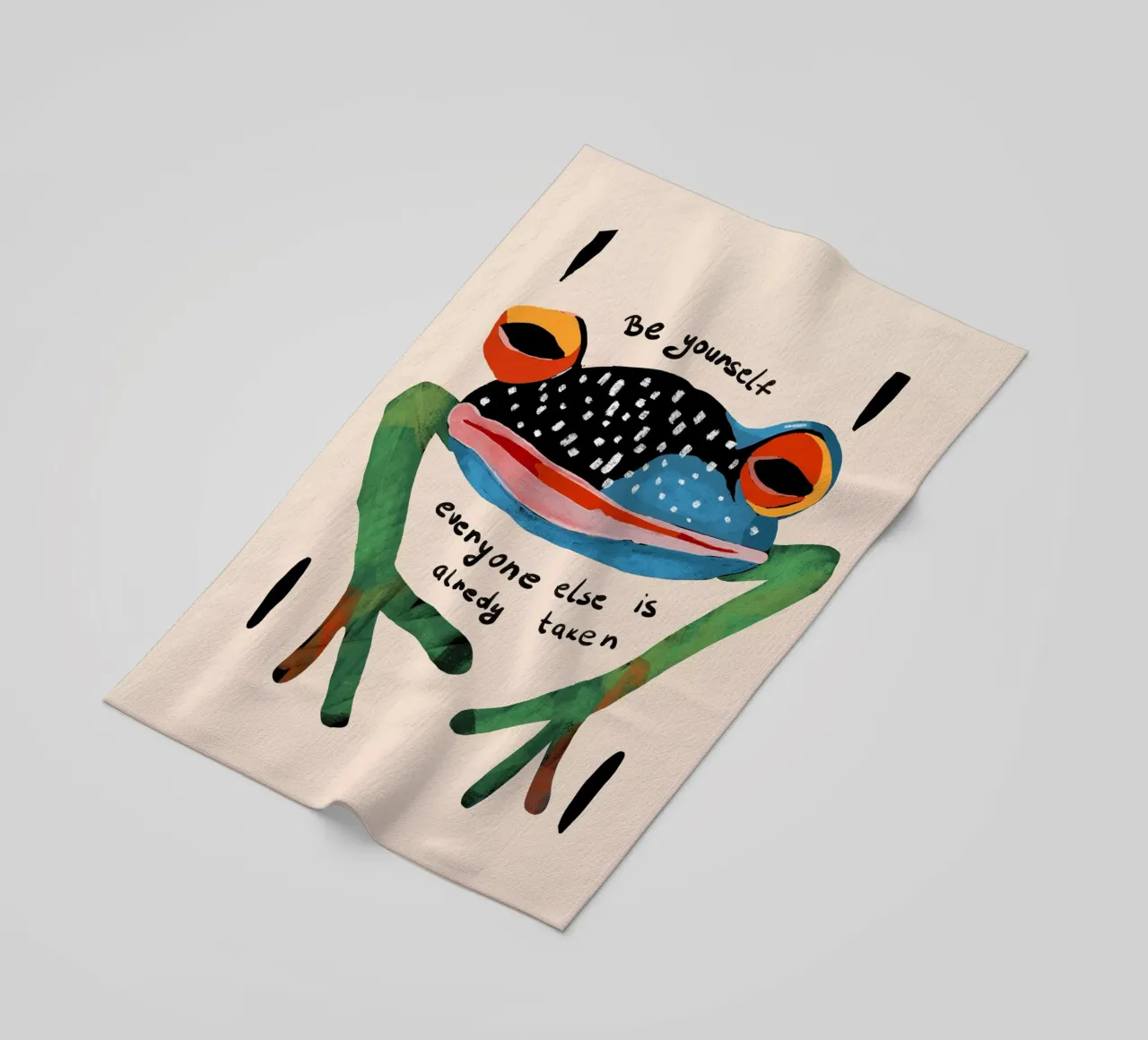 Wees jezelf strandhanddoek van ArtsySesta