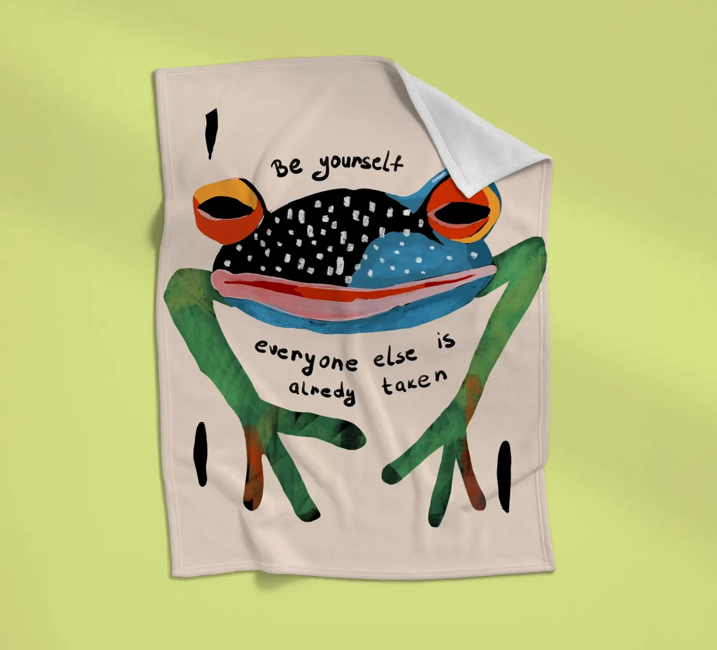 Be Yourself fleece blanket by ArtsySesta