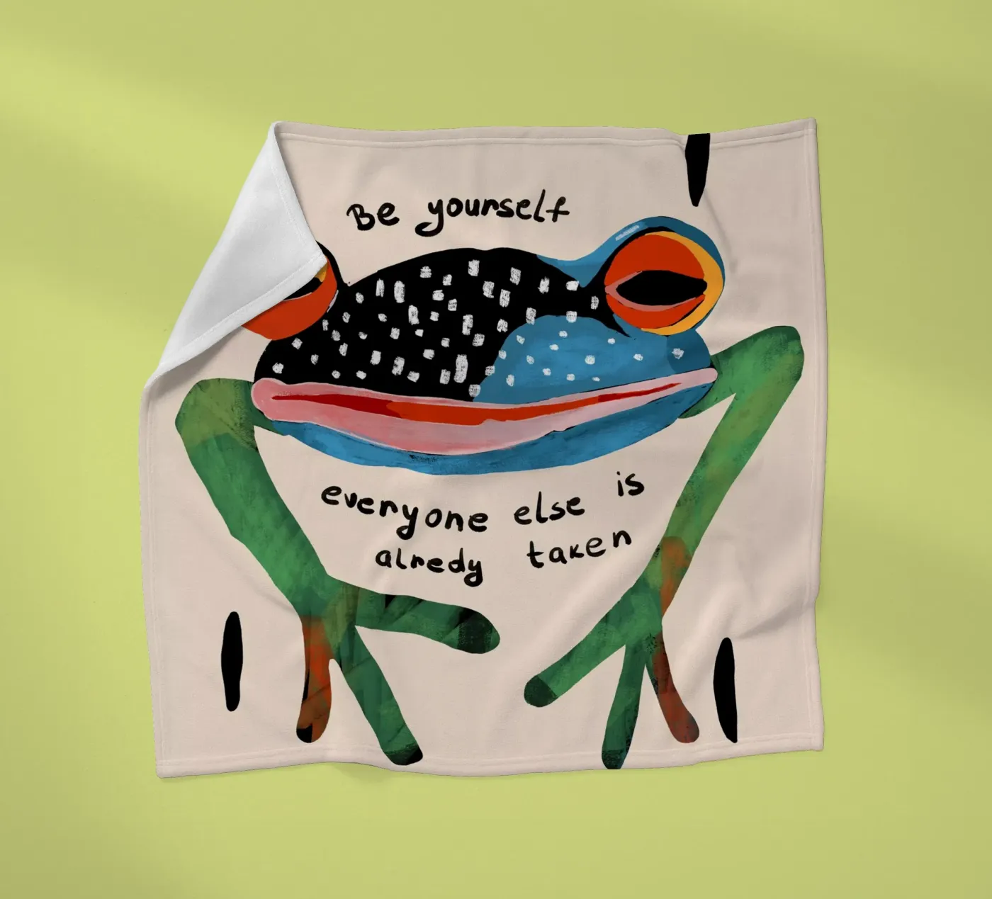 Be Yourself fleece blanket by ArtsySesta