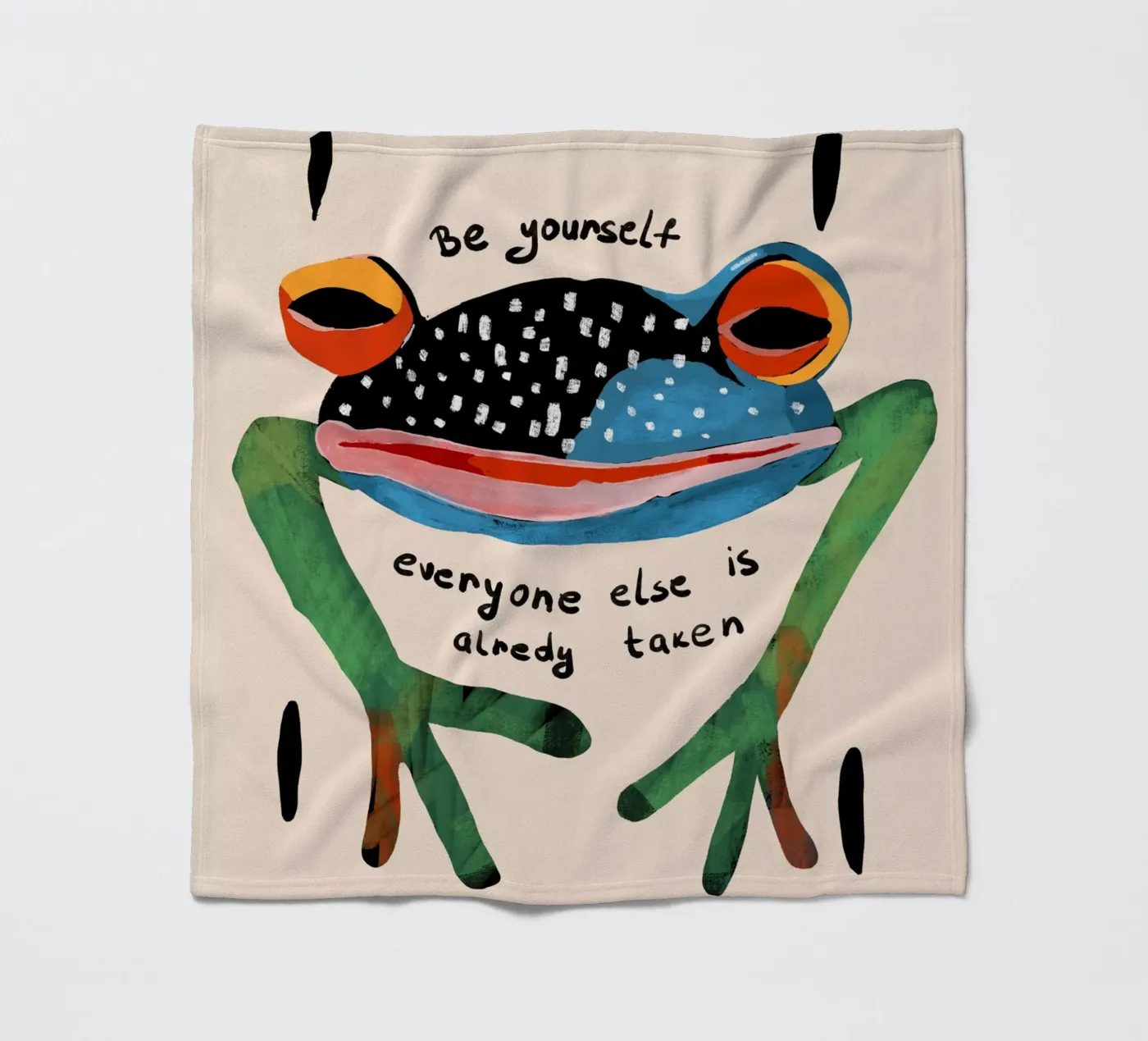 Be Yourself fleece blanket by ArtsySesta