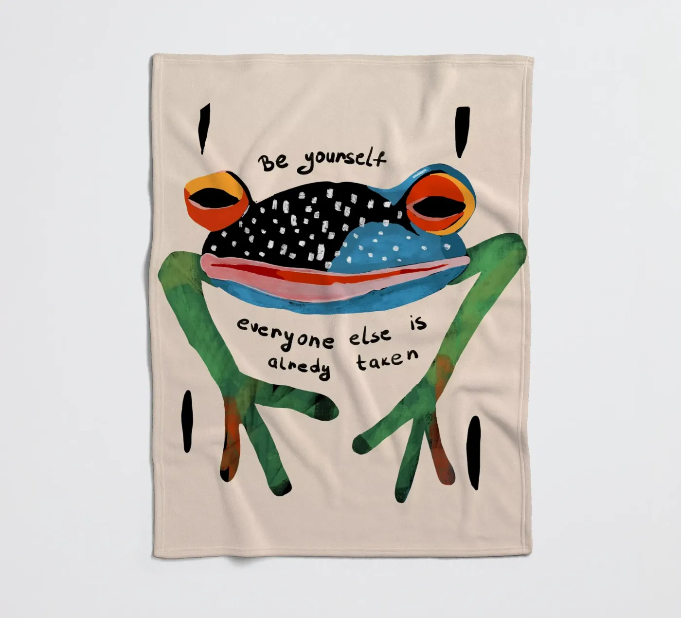 Be Yourself fleece blanket by ArtsySesta