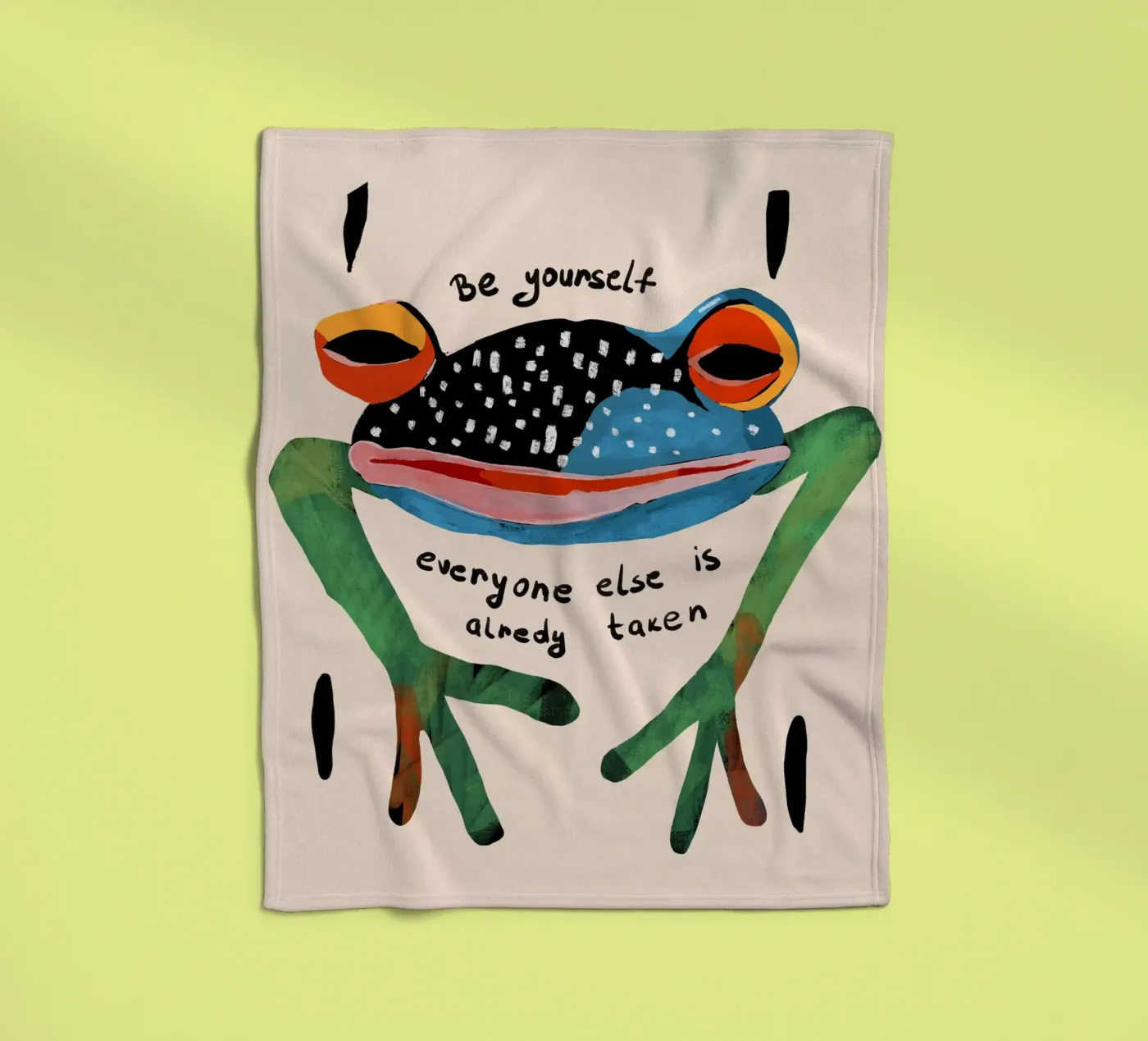 Be Yourself fleece blanket by ArtsySesta