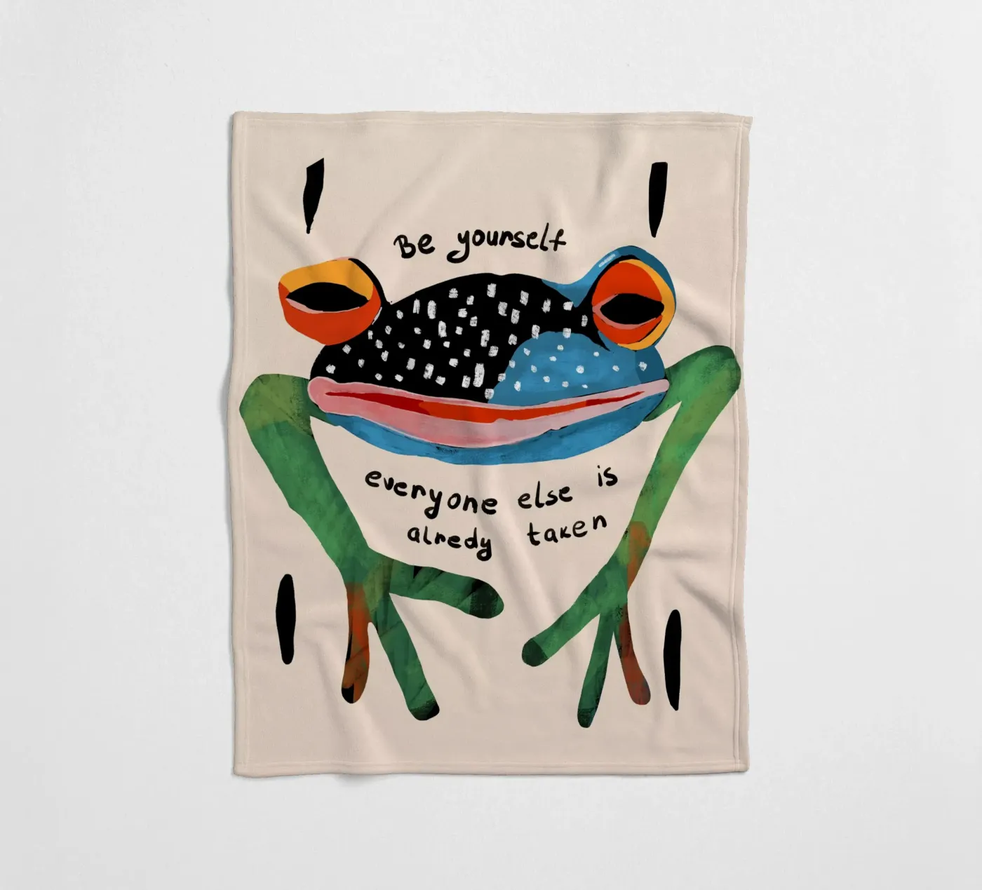 Be Yourself fleece blanket by ArtsySesta