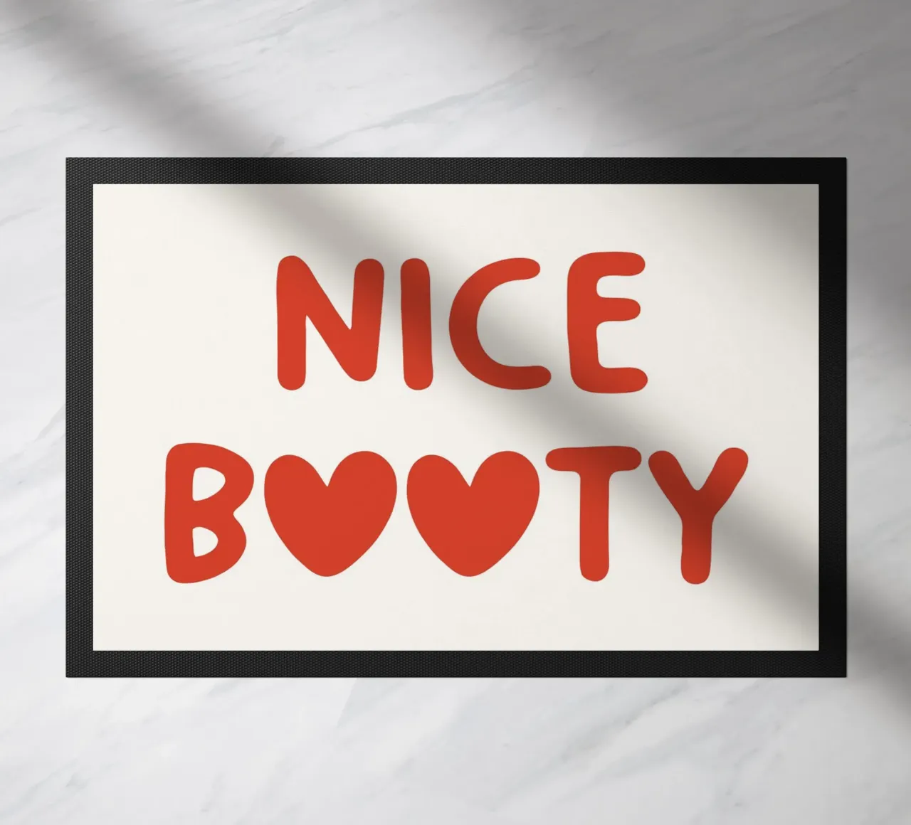 Nice Booty doormat by Paigaam Studio