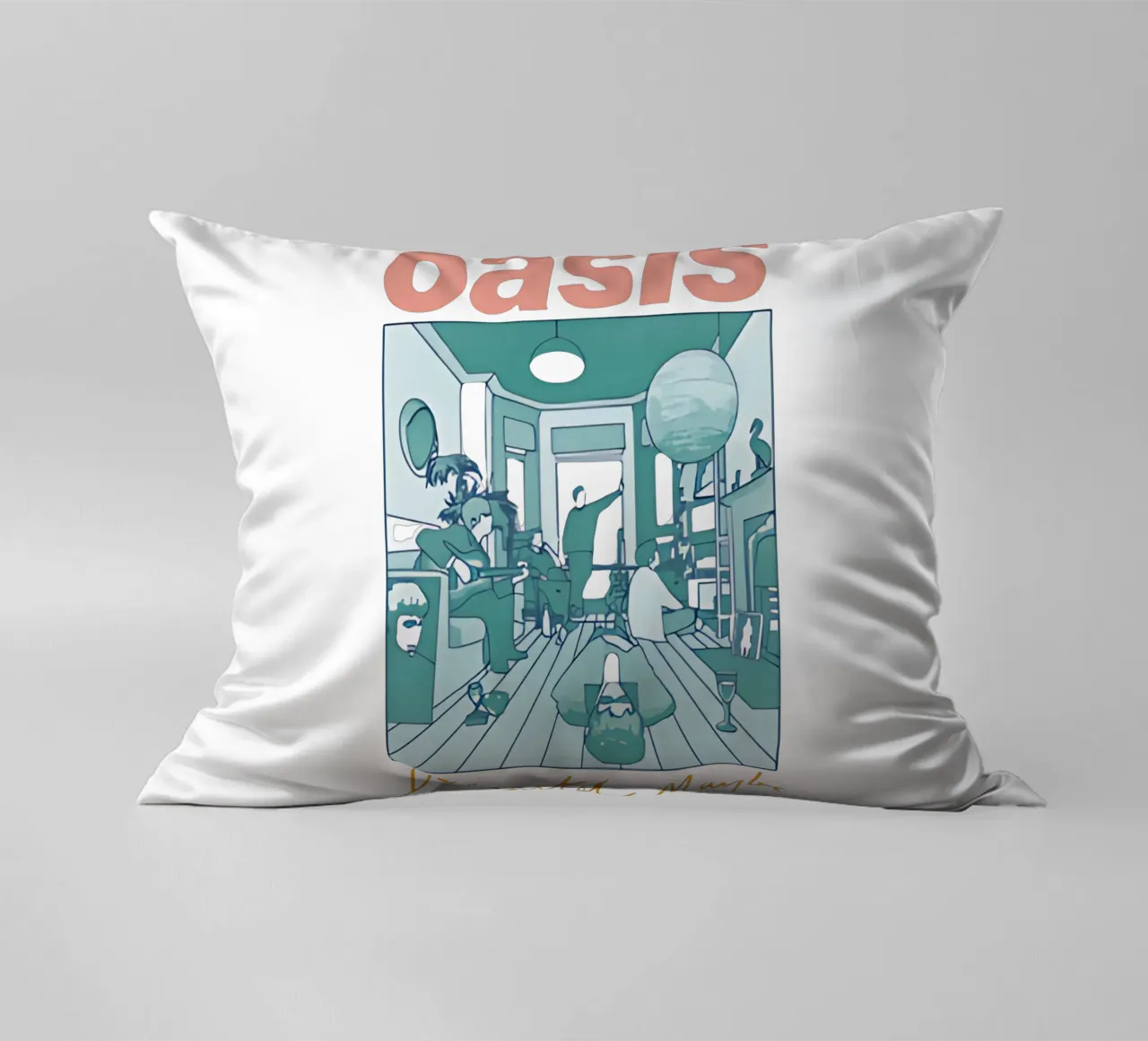 Definitely Maybe degli Oasis cuscino da domherrick1