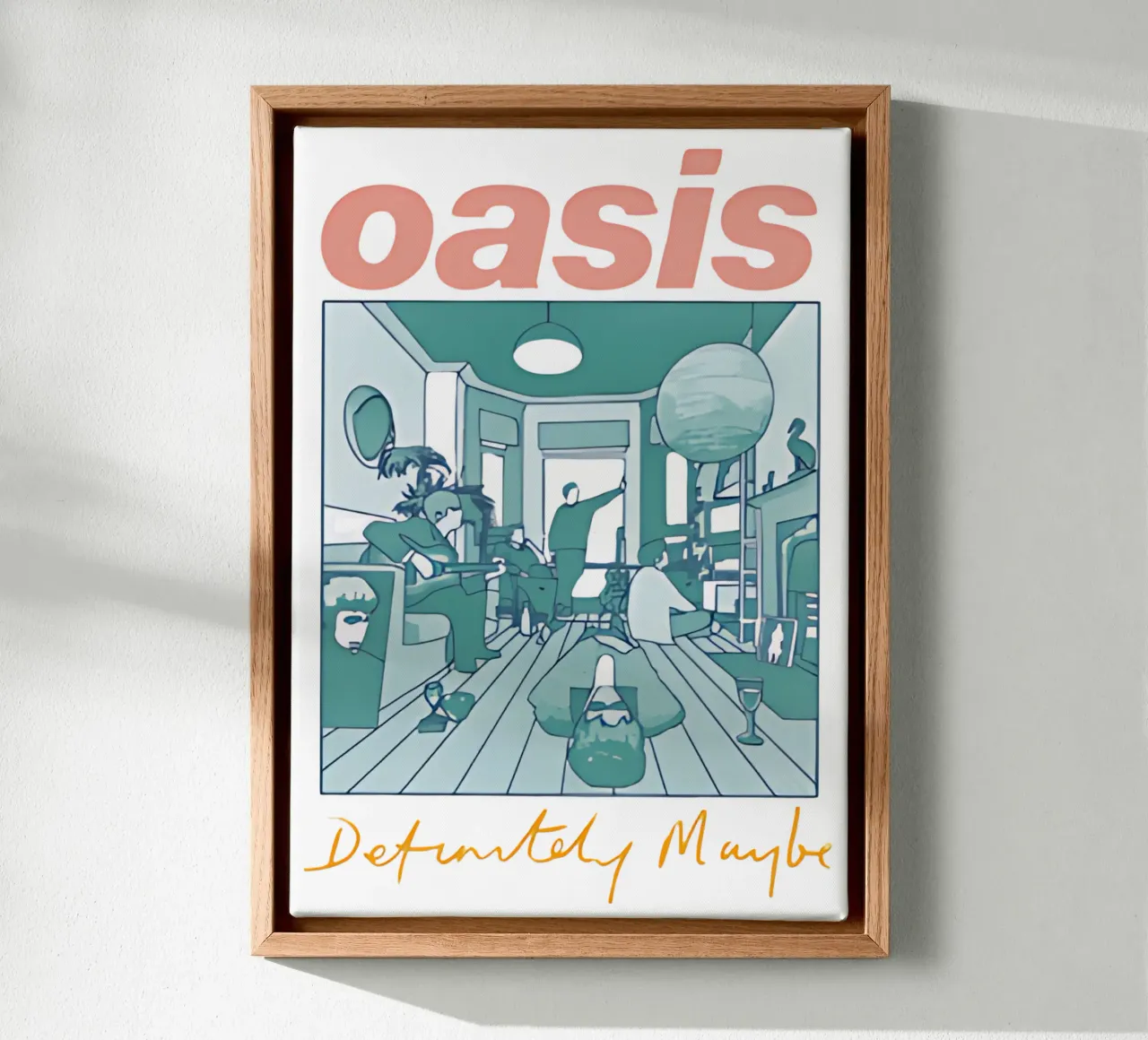 Definitely Maybe by Oasis canvas with Floater frame by domherrick1