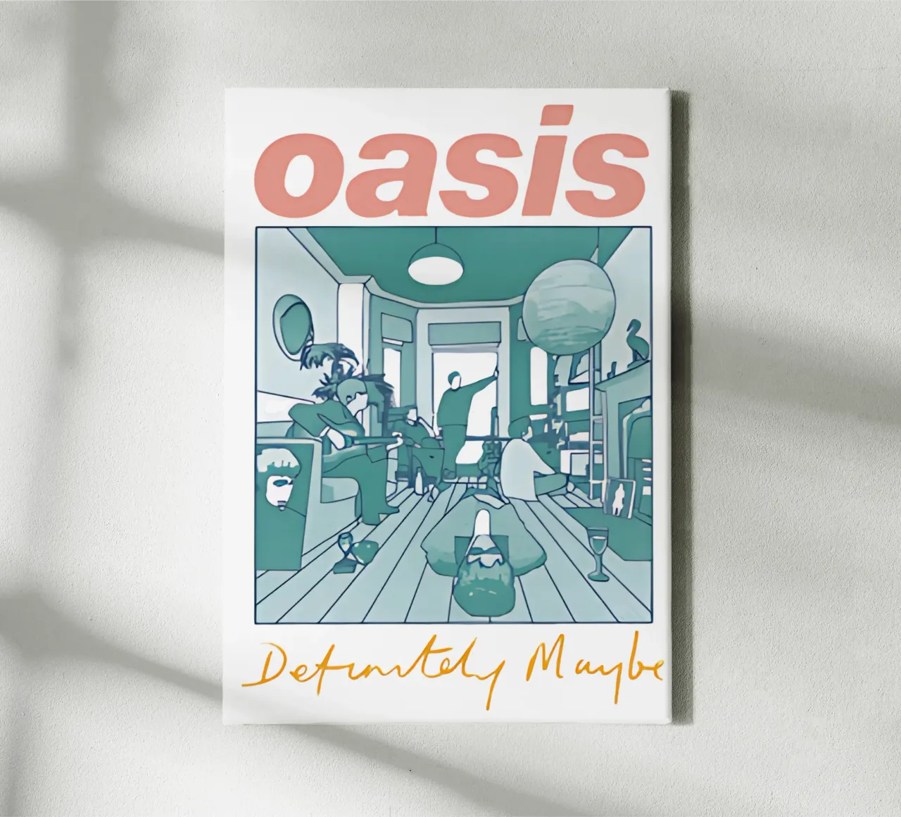 Definitely Maybe by Oasis canvas with Floater frame by domherrick1