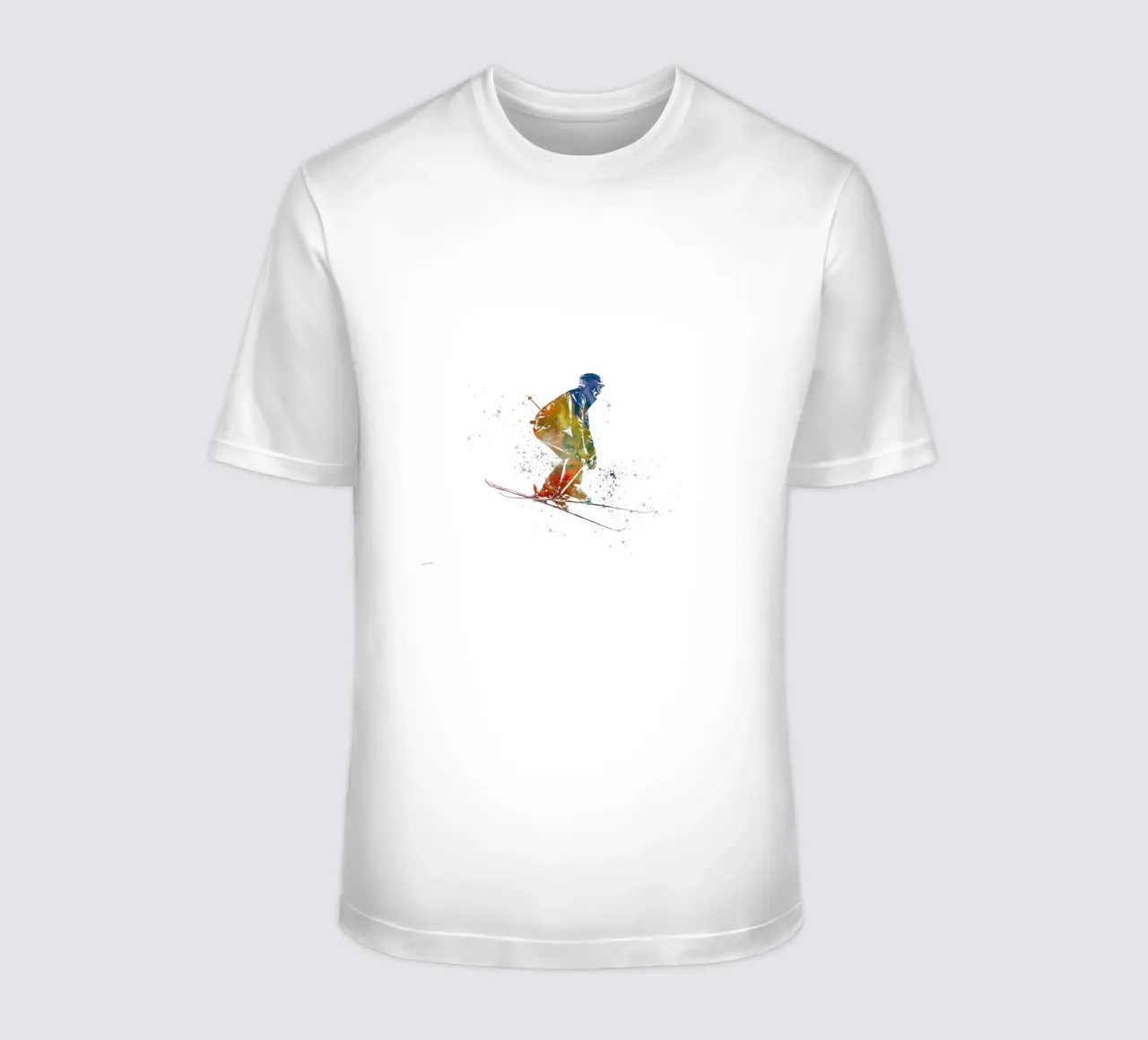 Sciatore in acquerello t-shirt da ⚽ Sports Pulse