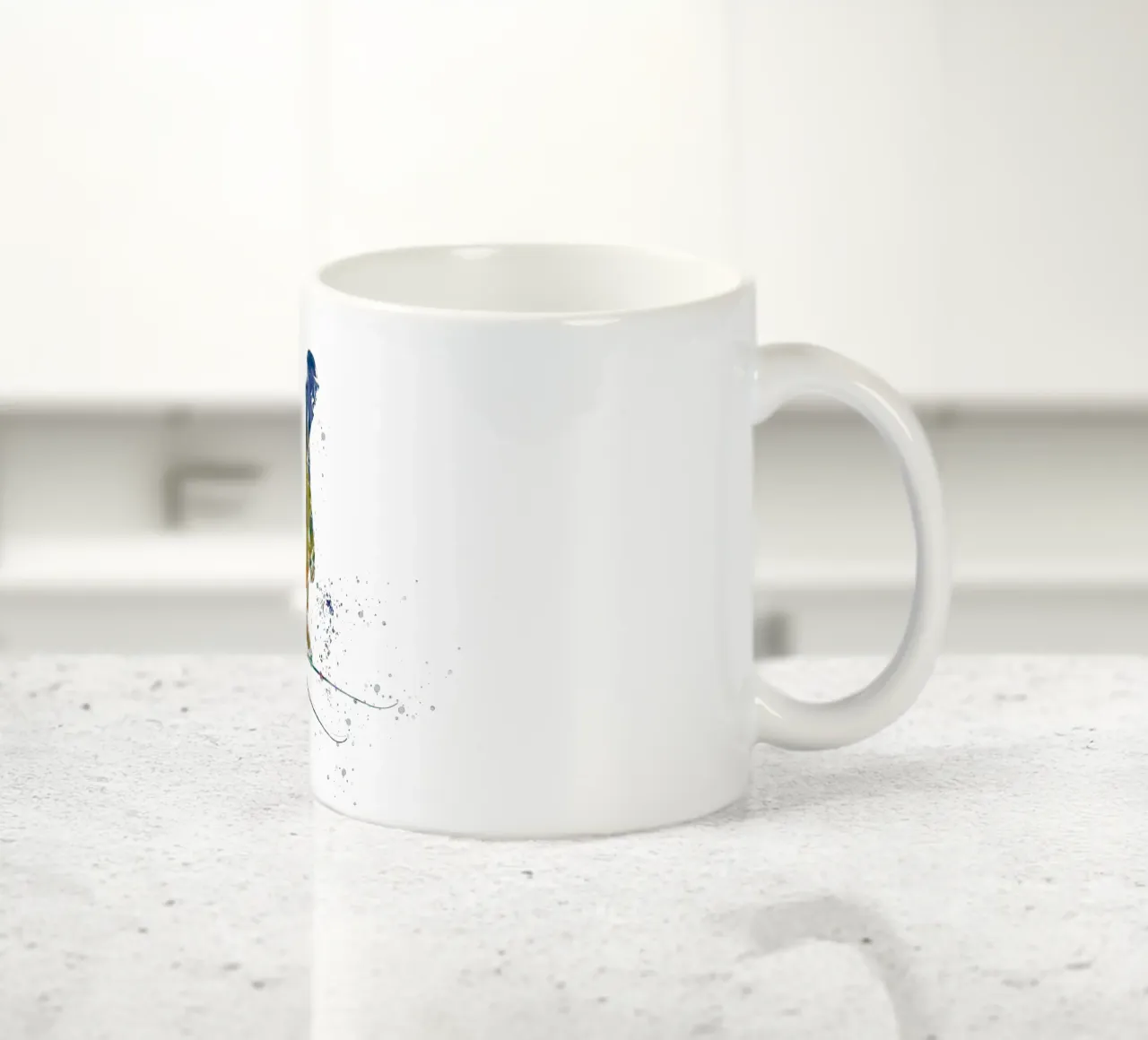 Sciatore in acquerello tazza in ceramica da ⚽ Sports Pulse