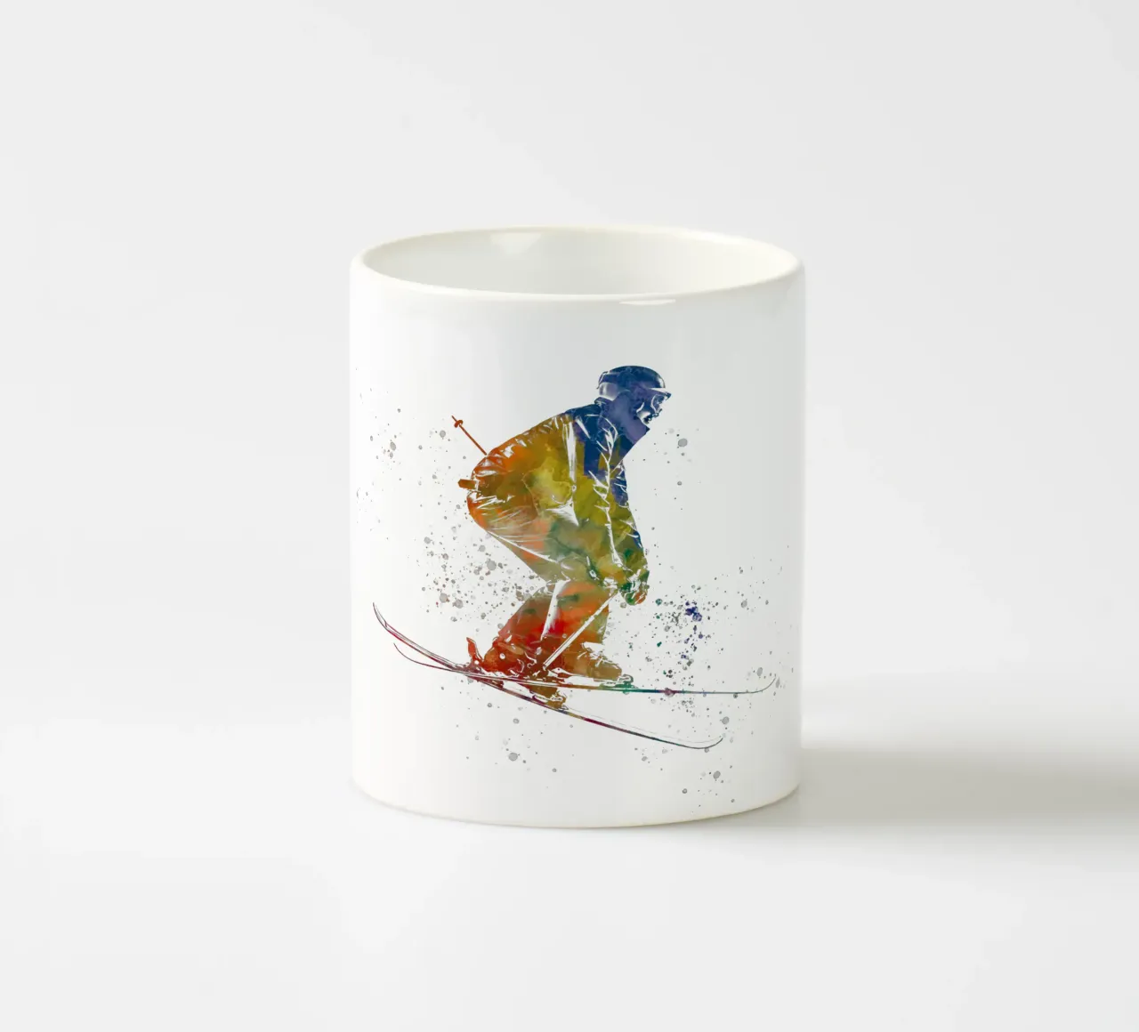 Sciatore in acquerello tazza in ceramica da ⚽ Sports Pulse