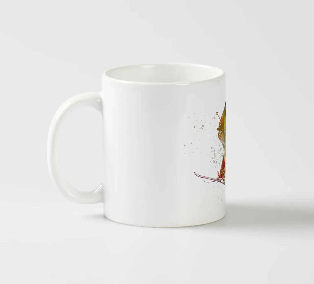 Sciatore in acquerello tazza in ceramica da ⚽ Sports Pulse