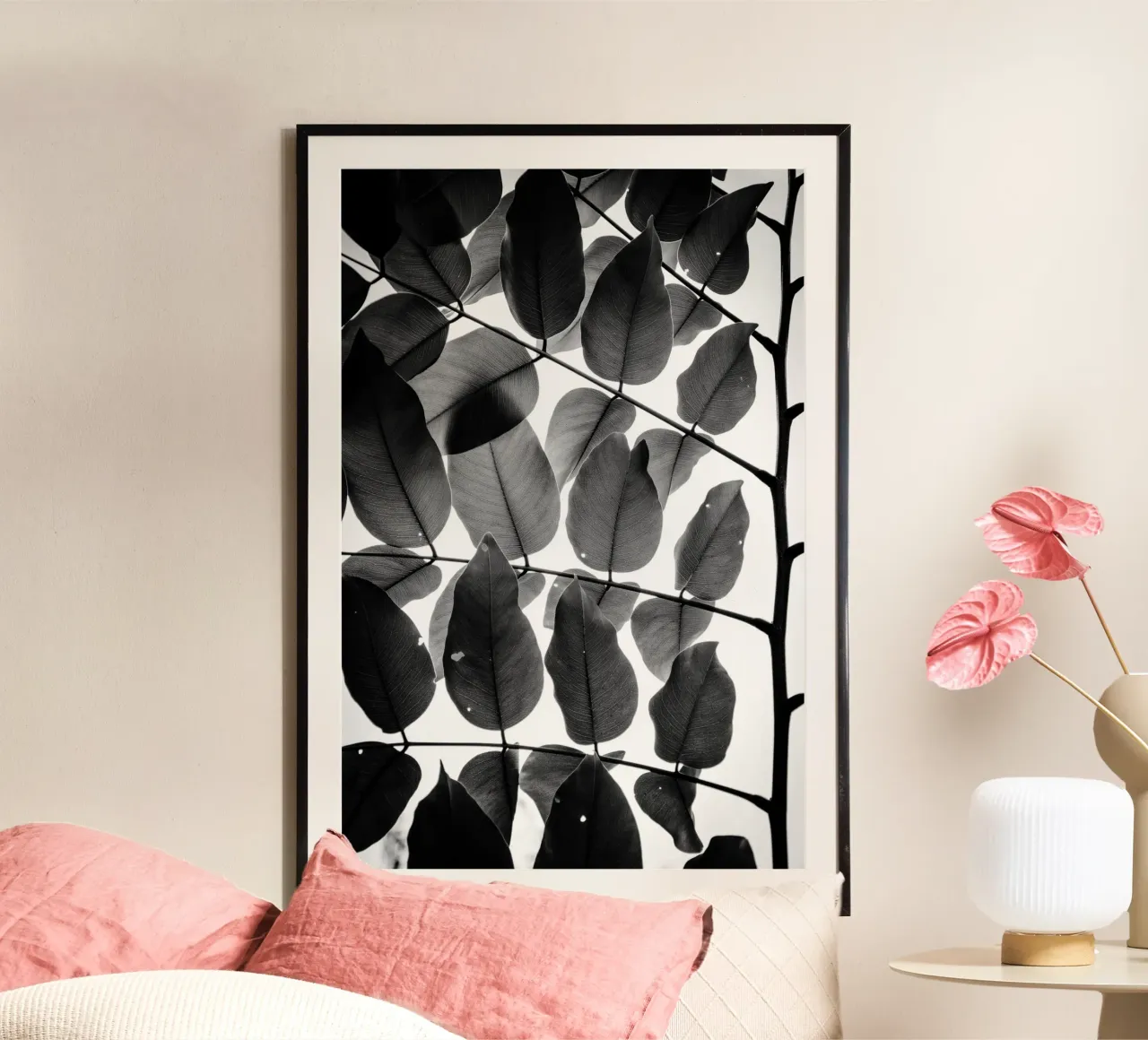 Rami e foglie III poster con telaio in plastica da Tal Paz-Fridman