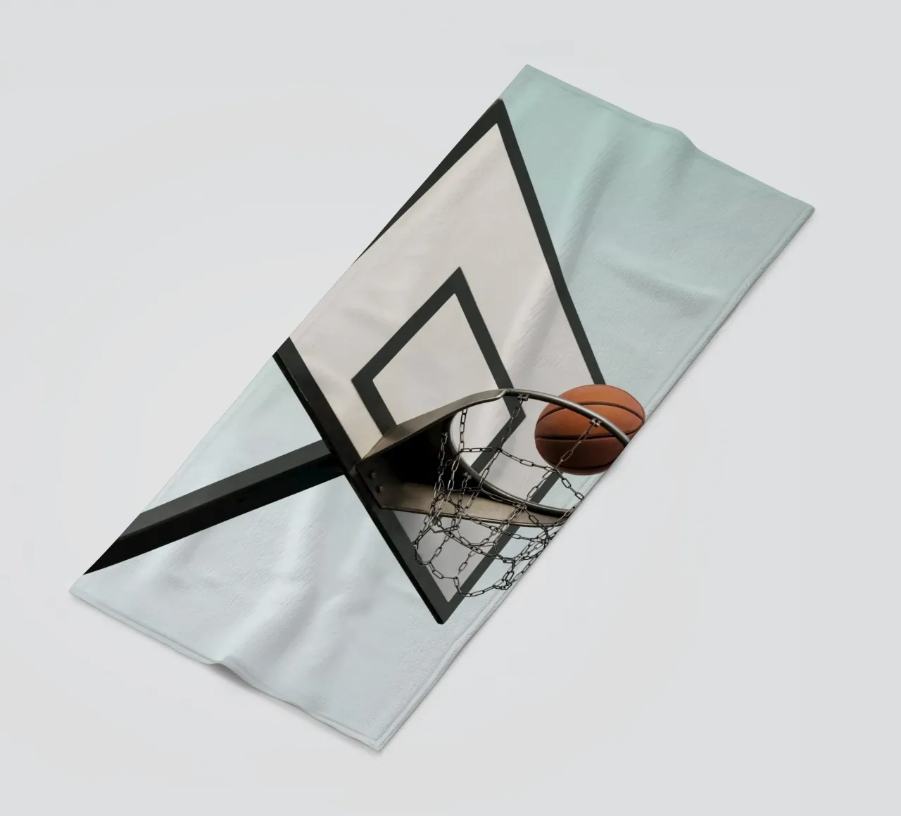 basketball net beach towel by Amber Hughes