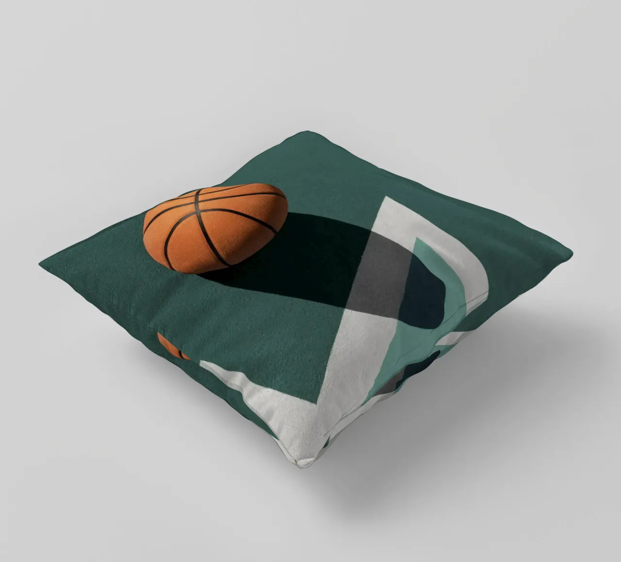 linea d'ombra del campo da basket cuscino da Amber Hughes
