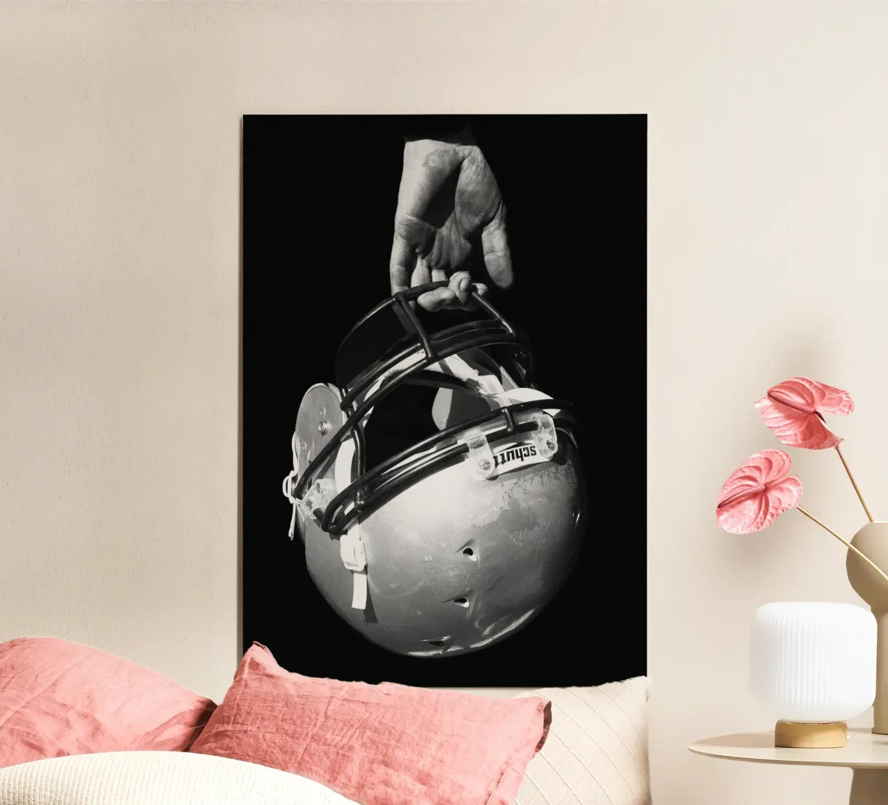casco calcio sport poster da Amber Hughes