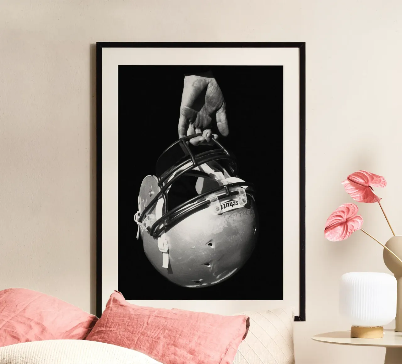 casco calcio sport poster da Amber Hughes