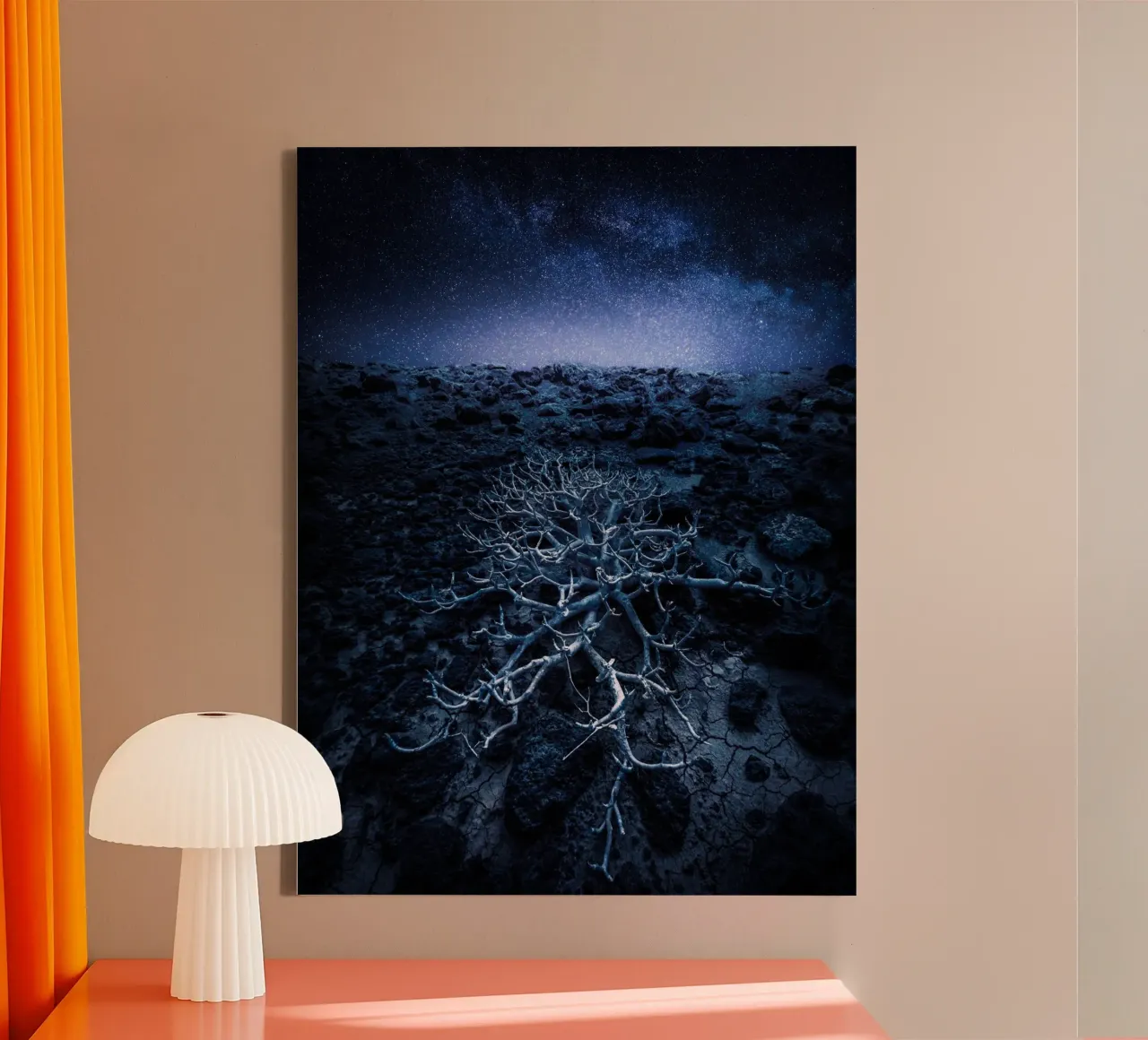 Starfallen canvas met Baklijst van somewhere.soul.escape