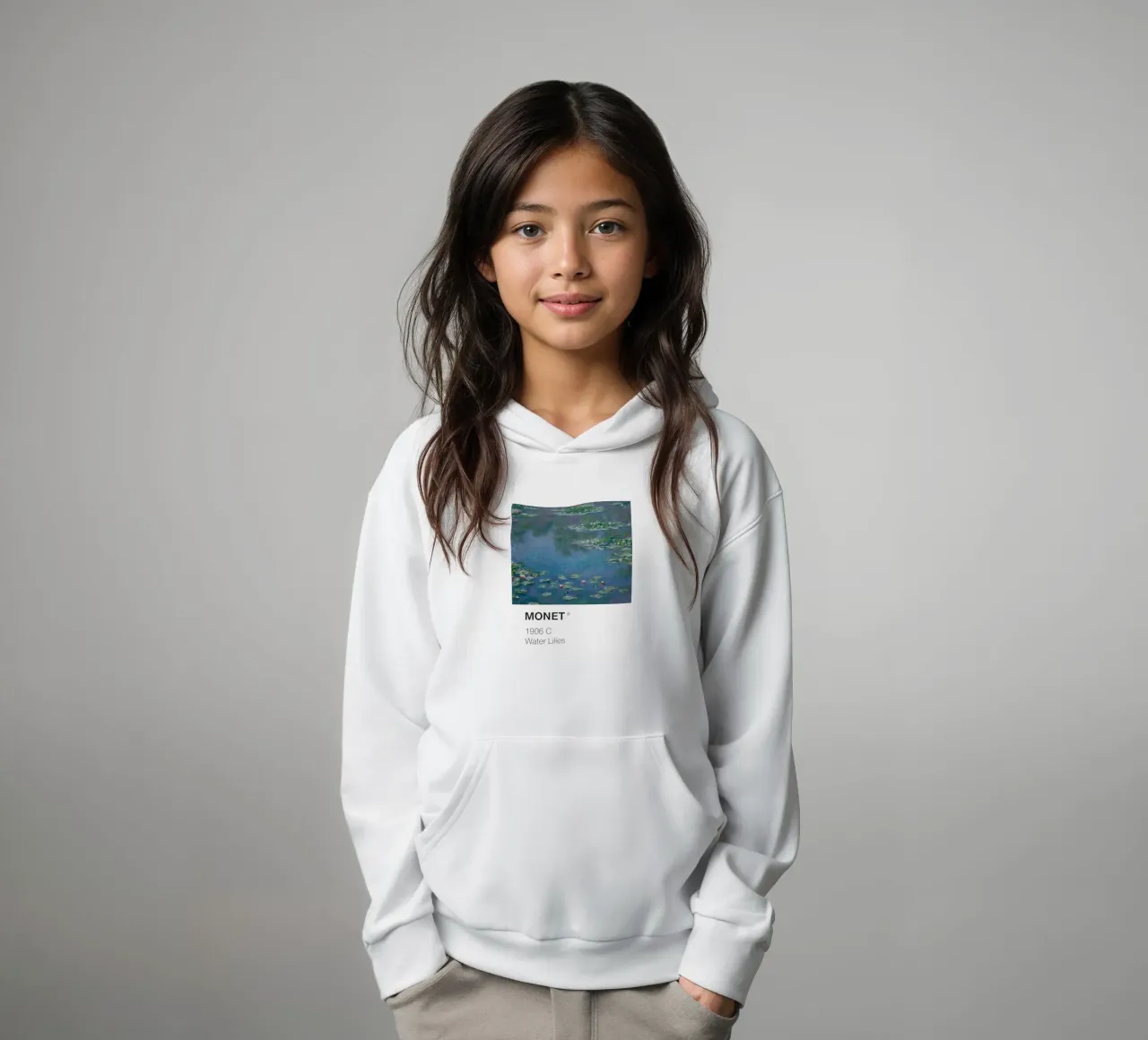 Monet Pantone felpa bambino con cappuccio da Vintagrafica