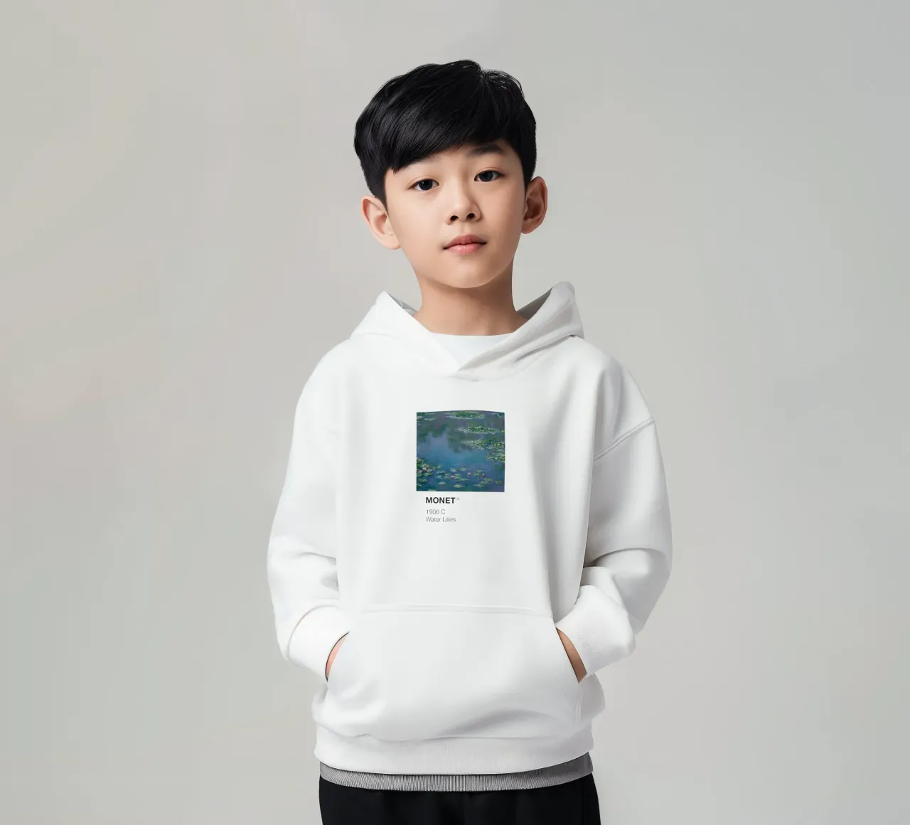 Monet Pantone felpa bambino con cappuccio da Vintagrafica
