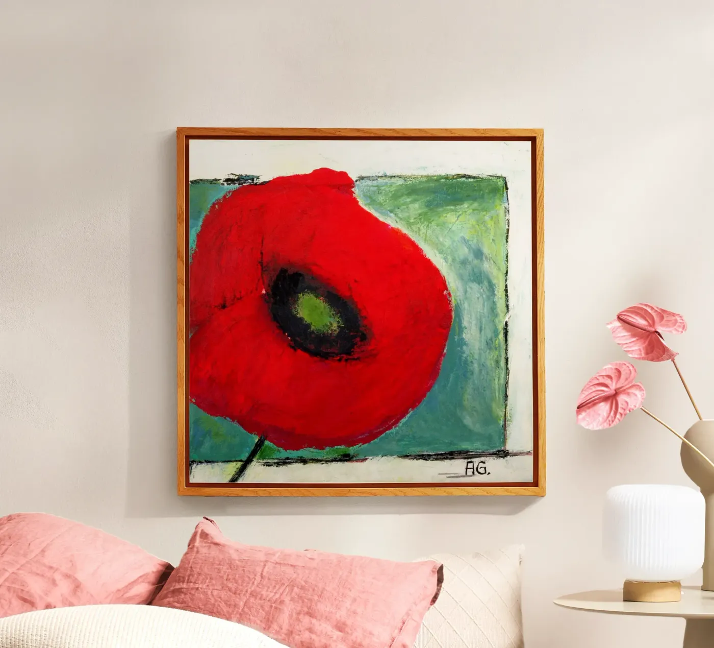 Mohn II Acryl-Glas von Anita Gewald