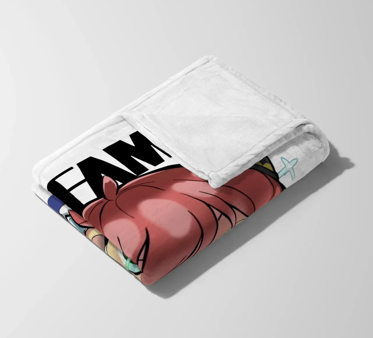Spy X Family Anya fleece blanket by https://www.juniqe.com/uk/shop/Henndraws