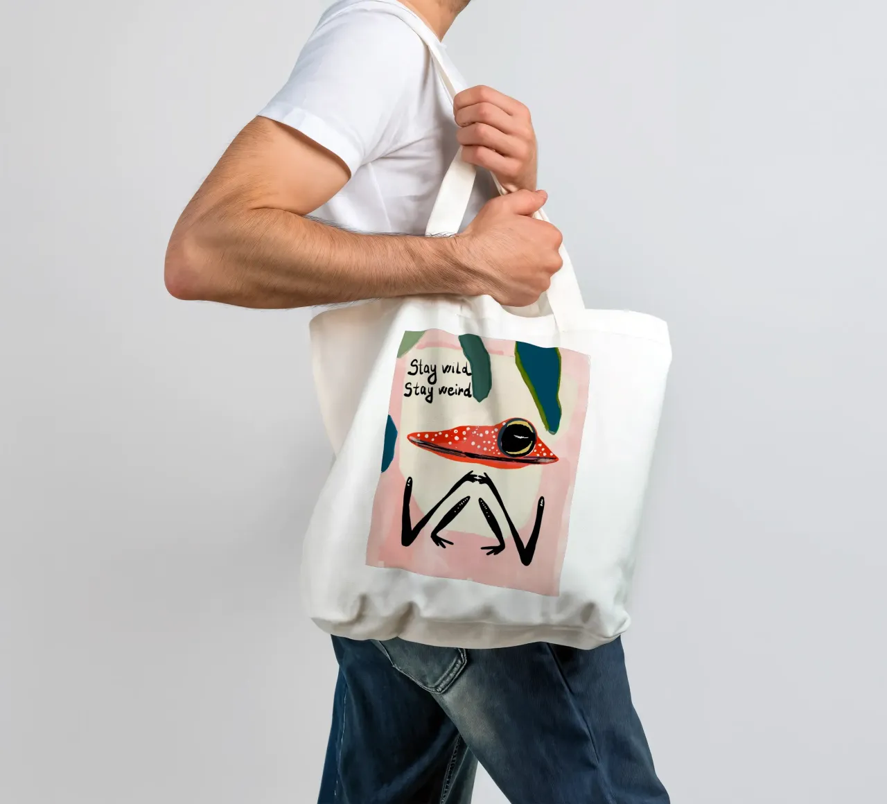 Selvaggio e strano borsa in juta da ArtsySesta