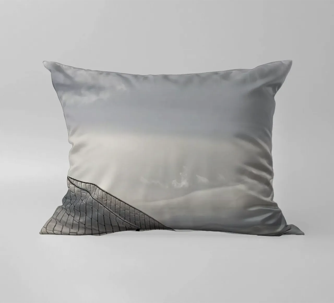 Thames Barrier No 2 decorative cushion by Michael Belhadi