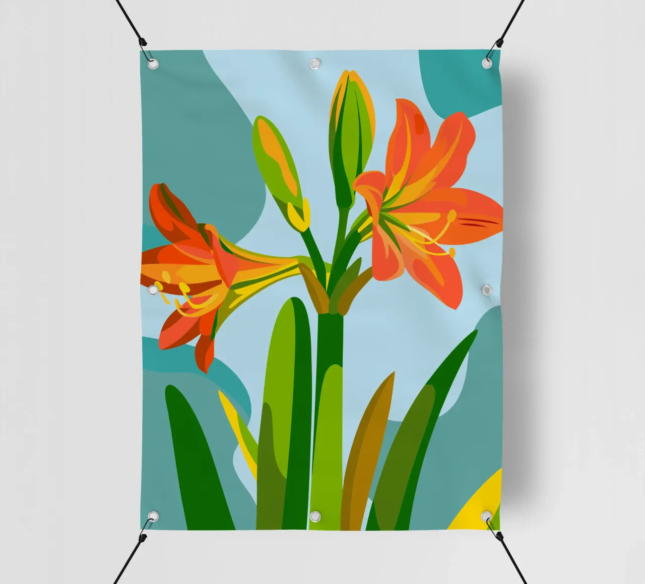 Fiore di Amaryllis telo in pvc da HAPPY SHOP