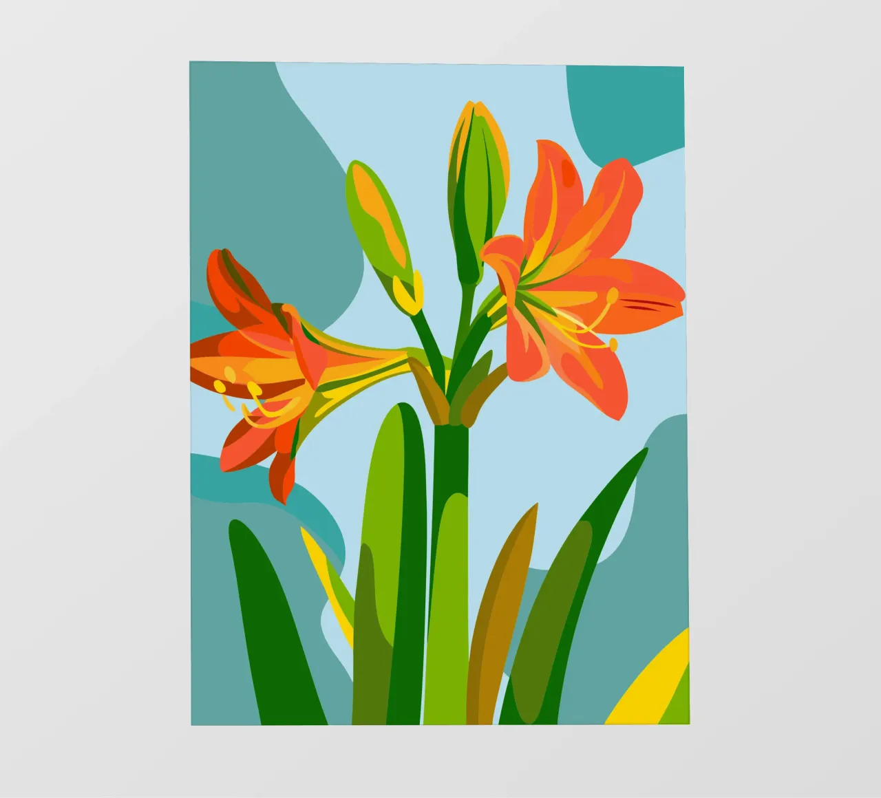 Fiore di Amaryllis telo in pvc da HAPPY SHOP