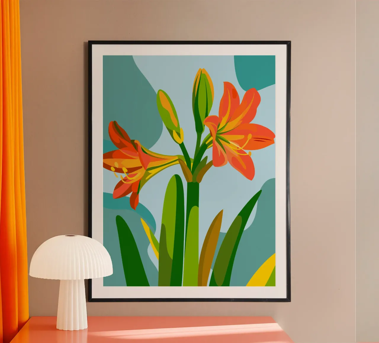 Fiore di Amaryllis carta hahnemühle da HAPPY SHOP