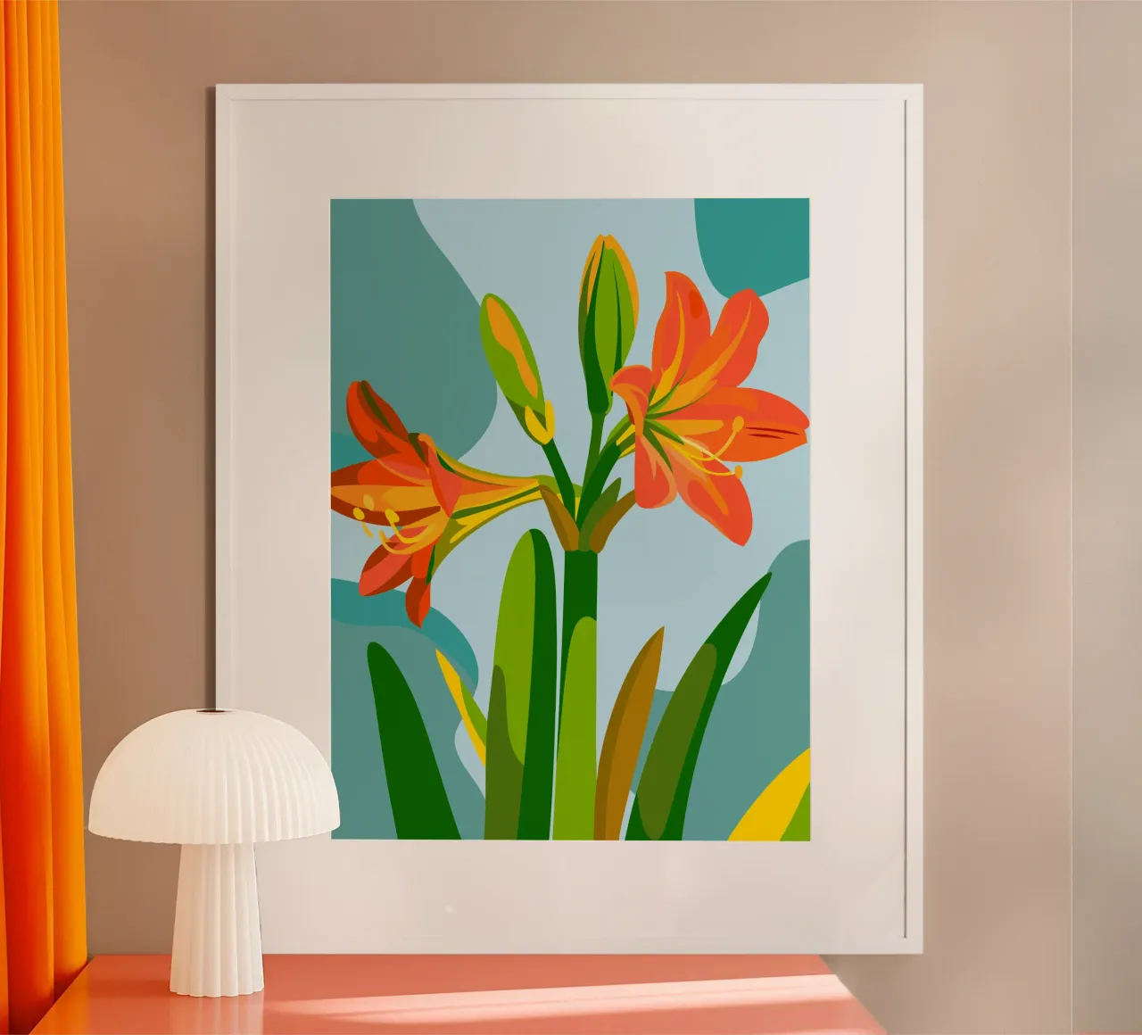 Fiore di Amaryllis carta hahnemühle da HAPPY SHOP