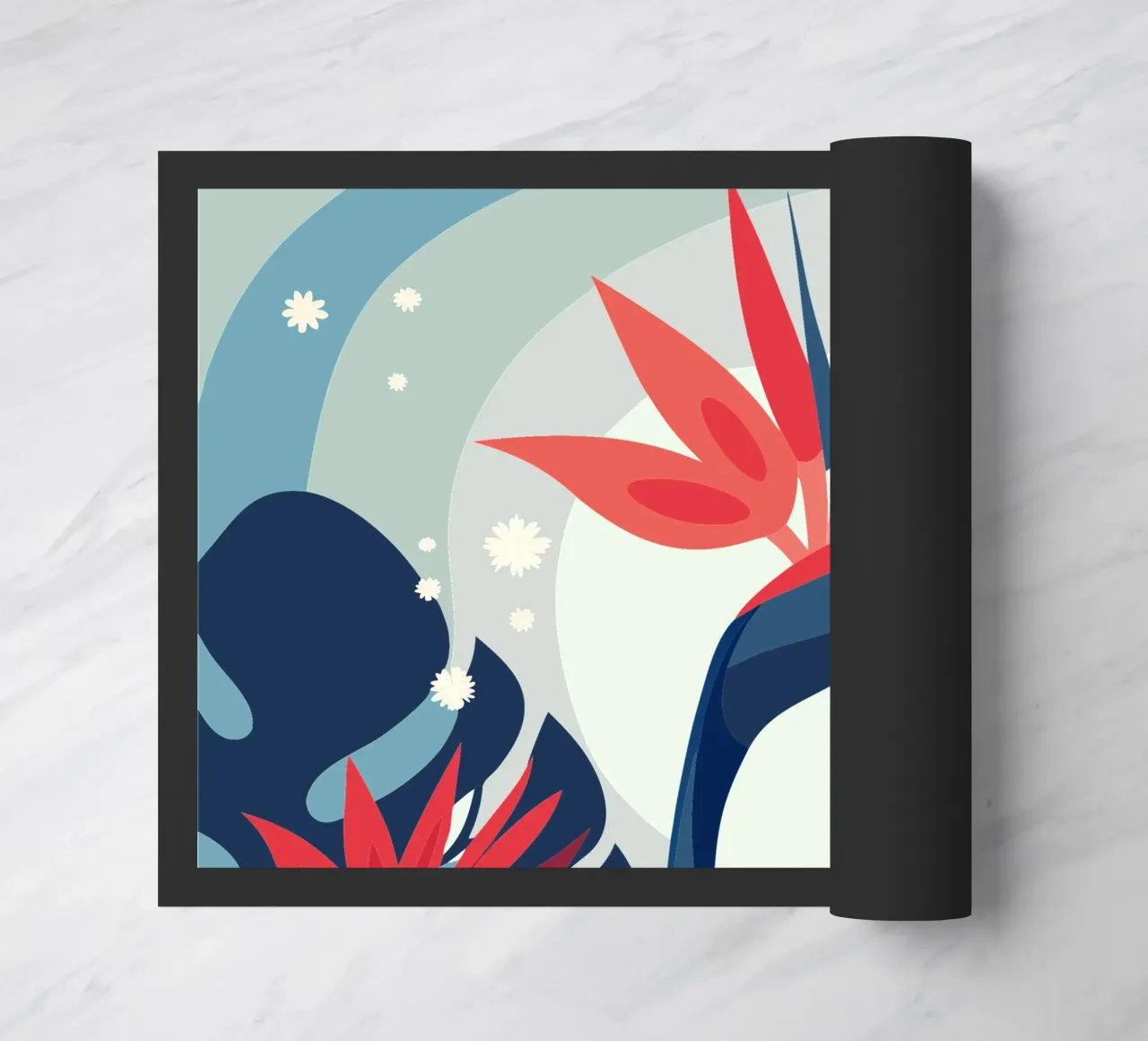 Carnations and Monstera zerbino da HAPPY SHOP