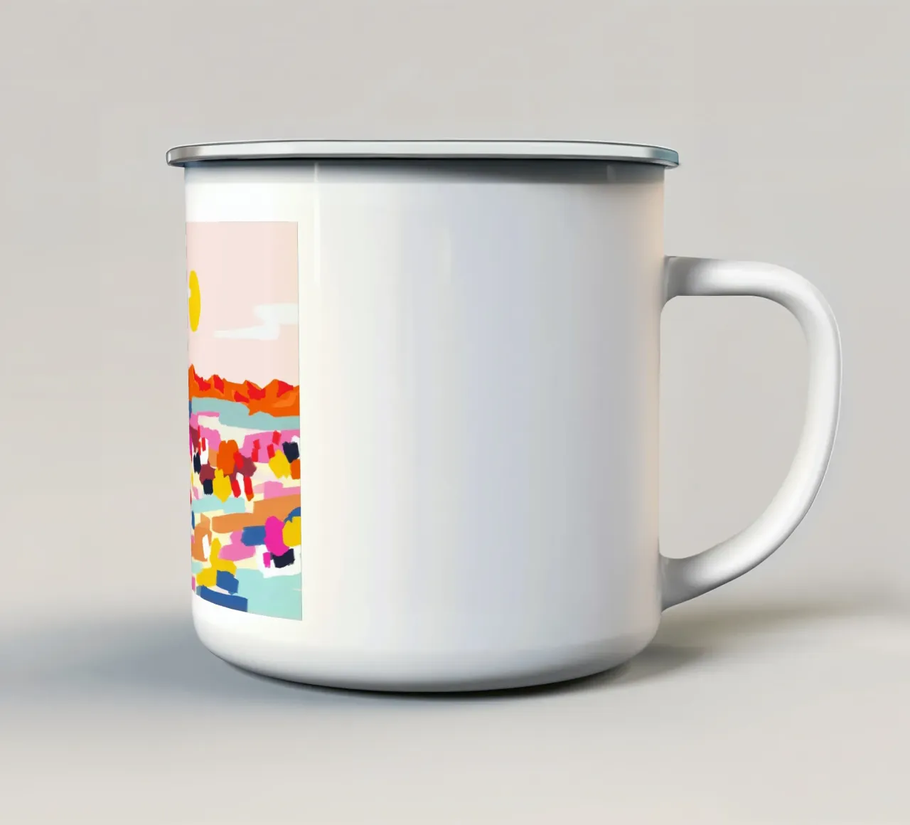 Romantic Landscape enamel mug by 83oranges