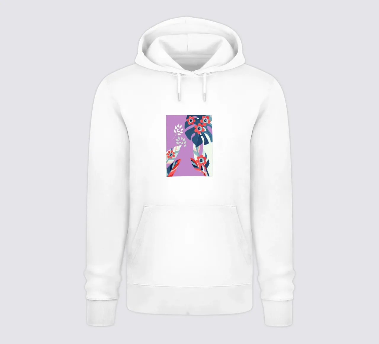 Carnations and Monstera hoodie by HAPPY SHOP