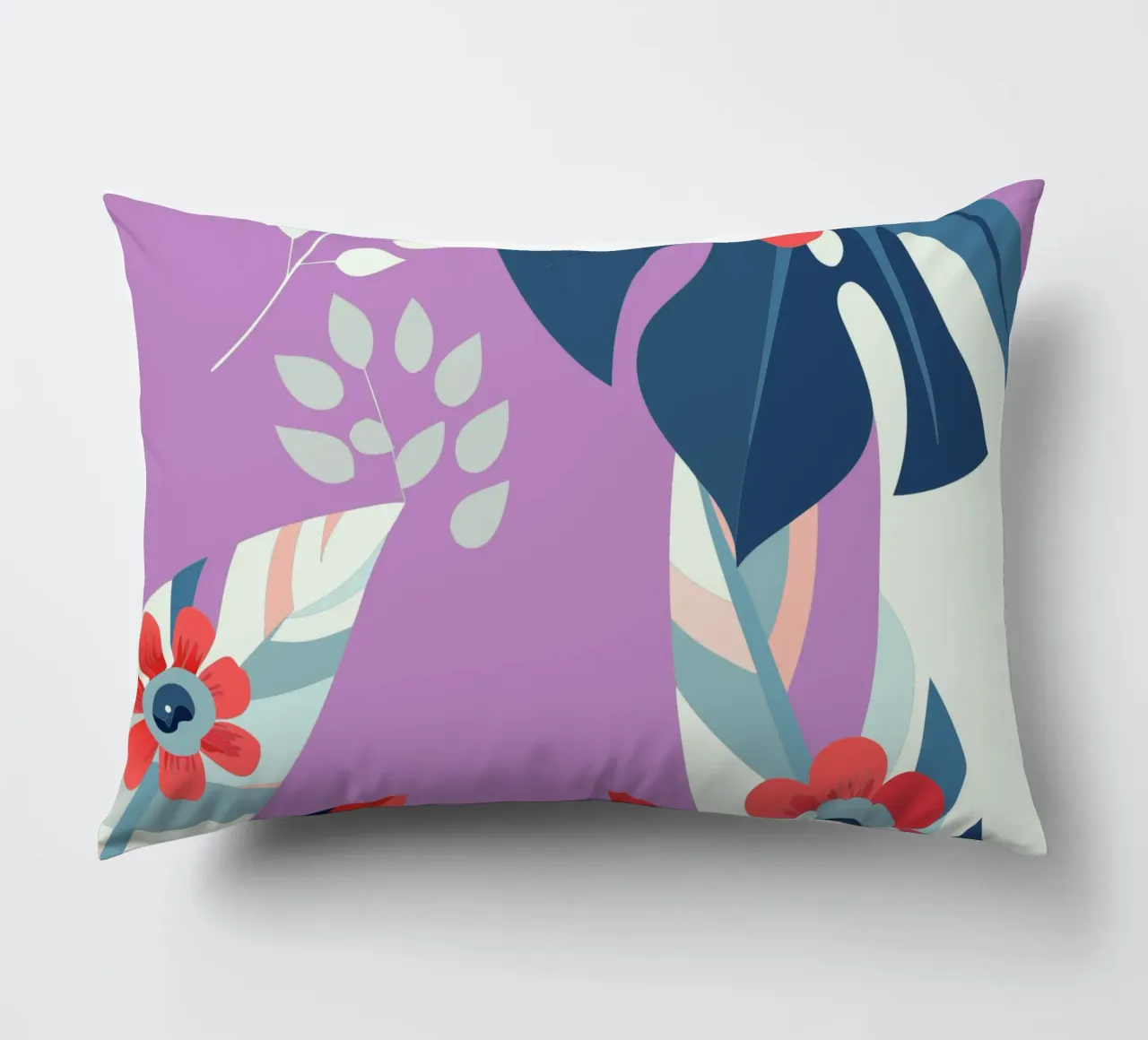 Carnations and Monstera decorative cushion by HAPPY SHOP