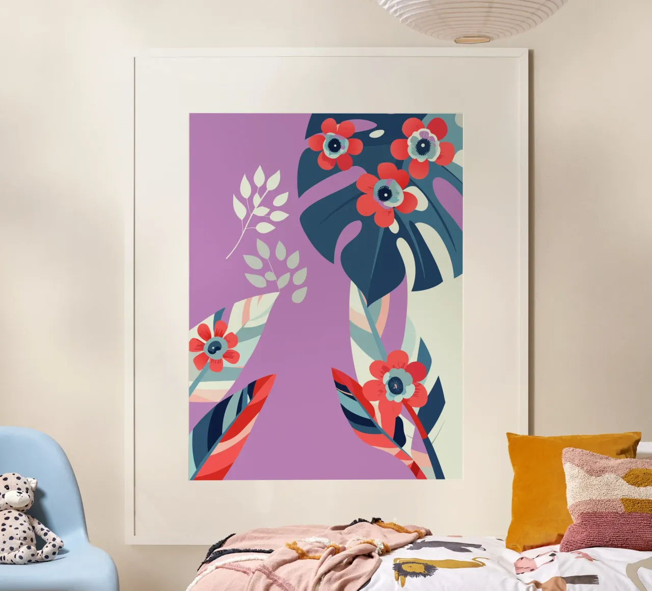 Garofani e Monstera poster da HAPPY SHOP