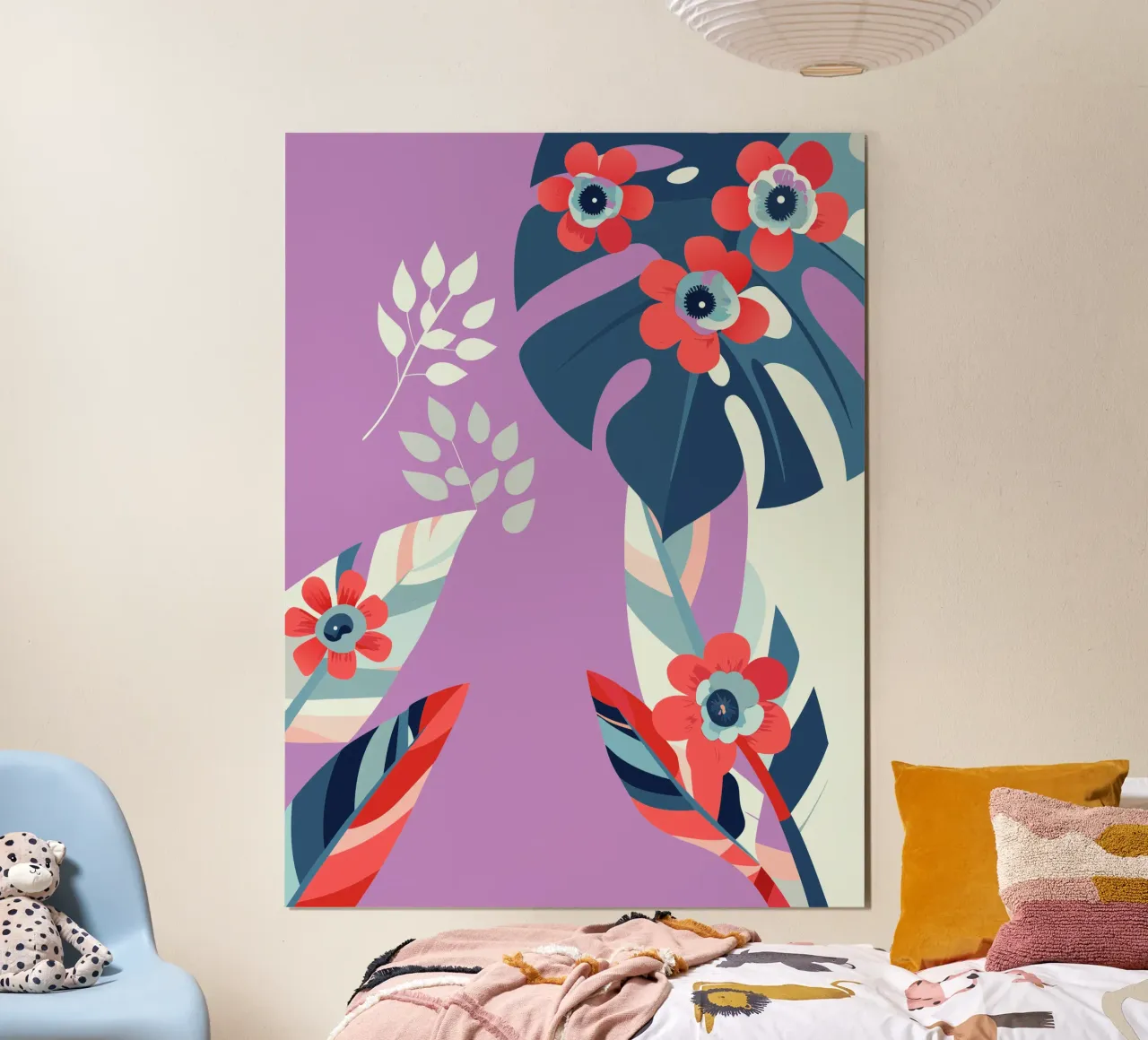 Garofani e Monstera poster da HAPPY SHOP
