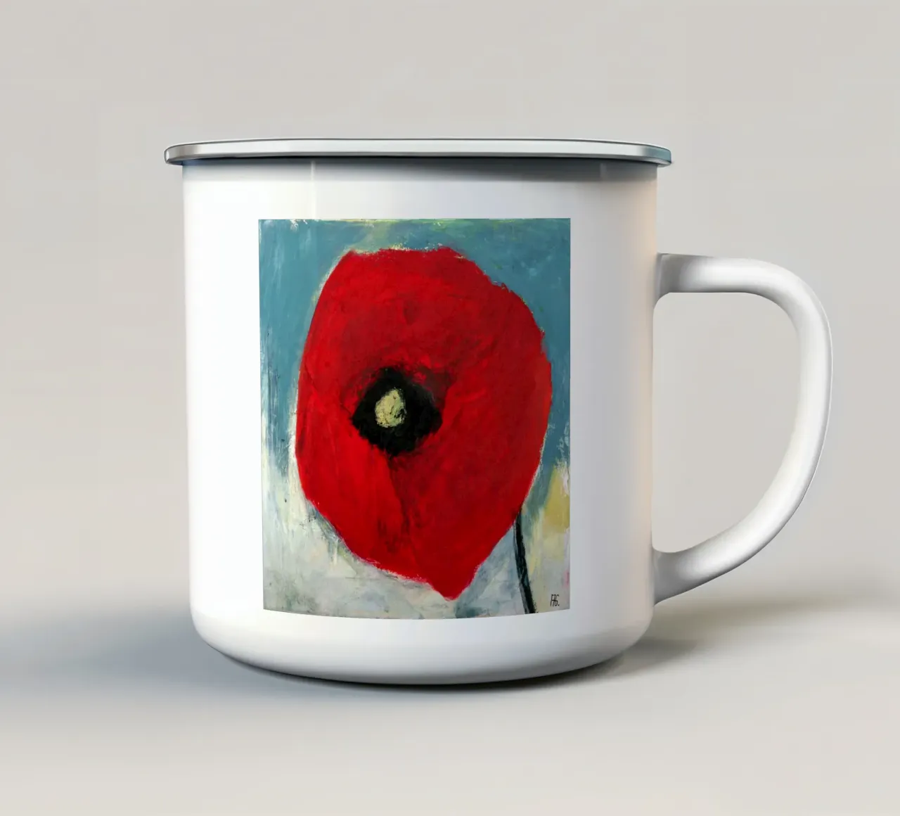 Mohn III tazza in smalto da Anita Gewald