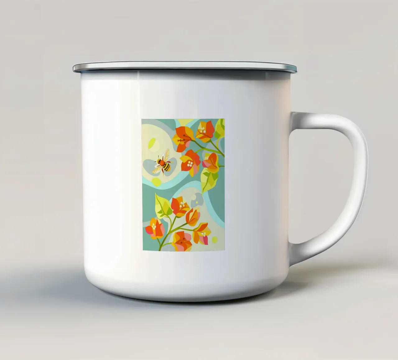 Fiori di Bougenville tazza in smalto da HAPPY SHOP