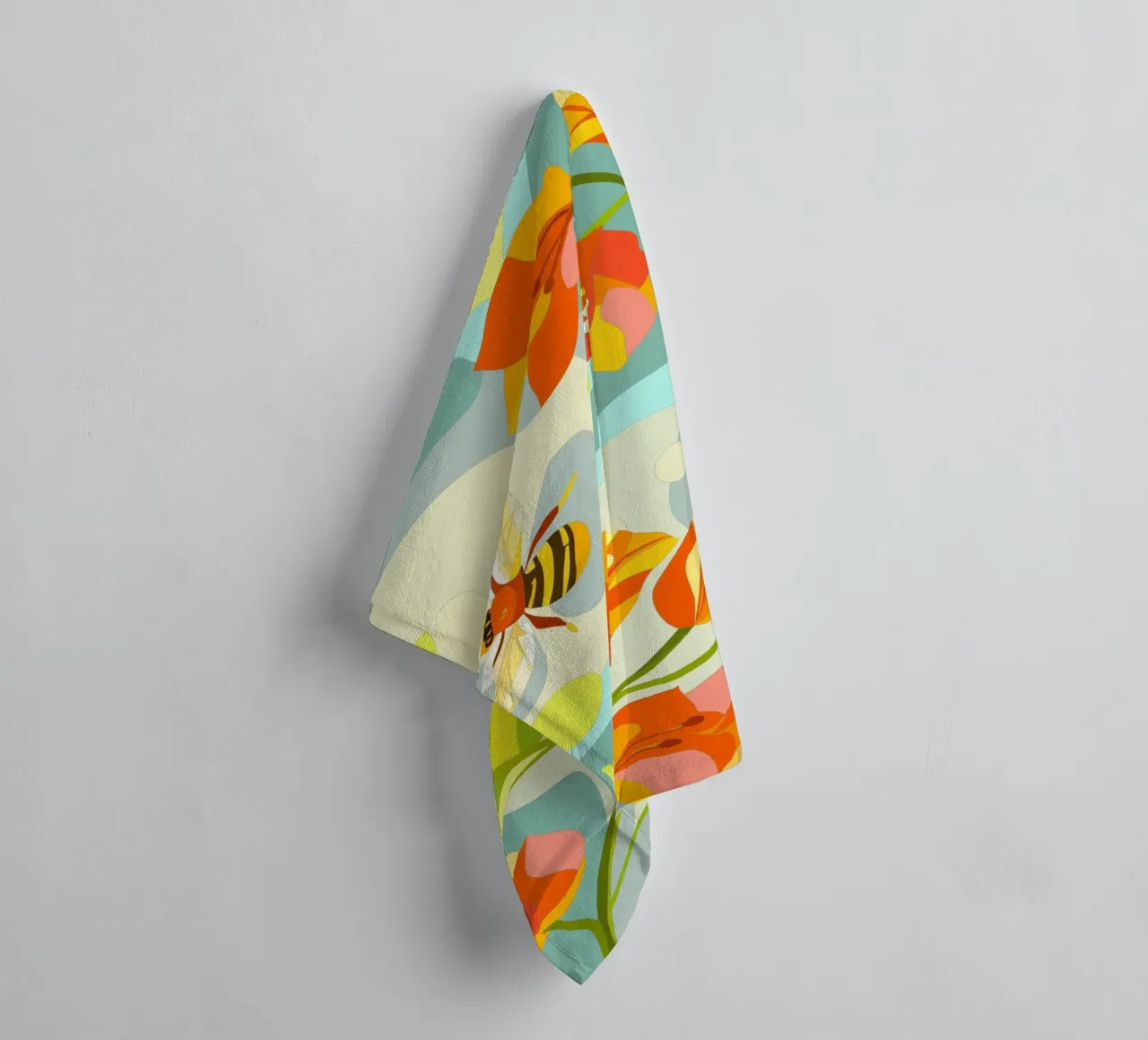 Bougenville flowers towel by HAPPY SHOP