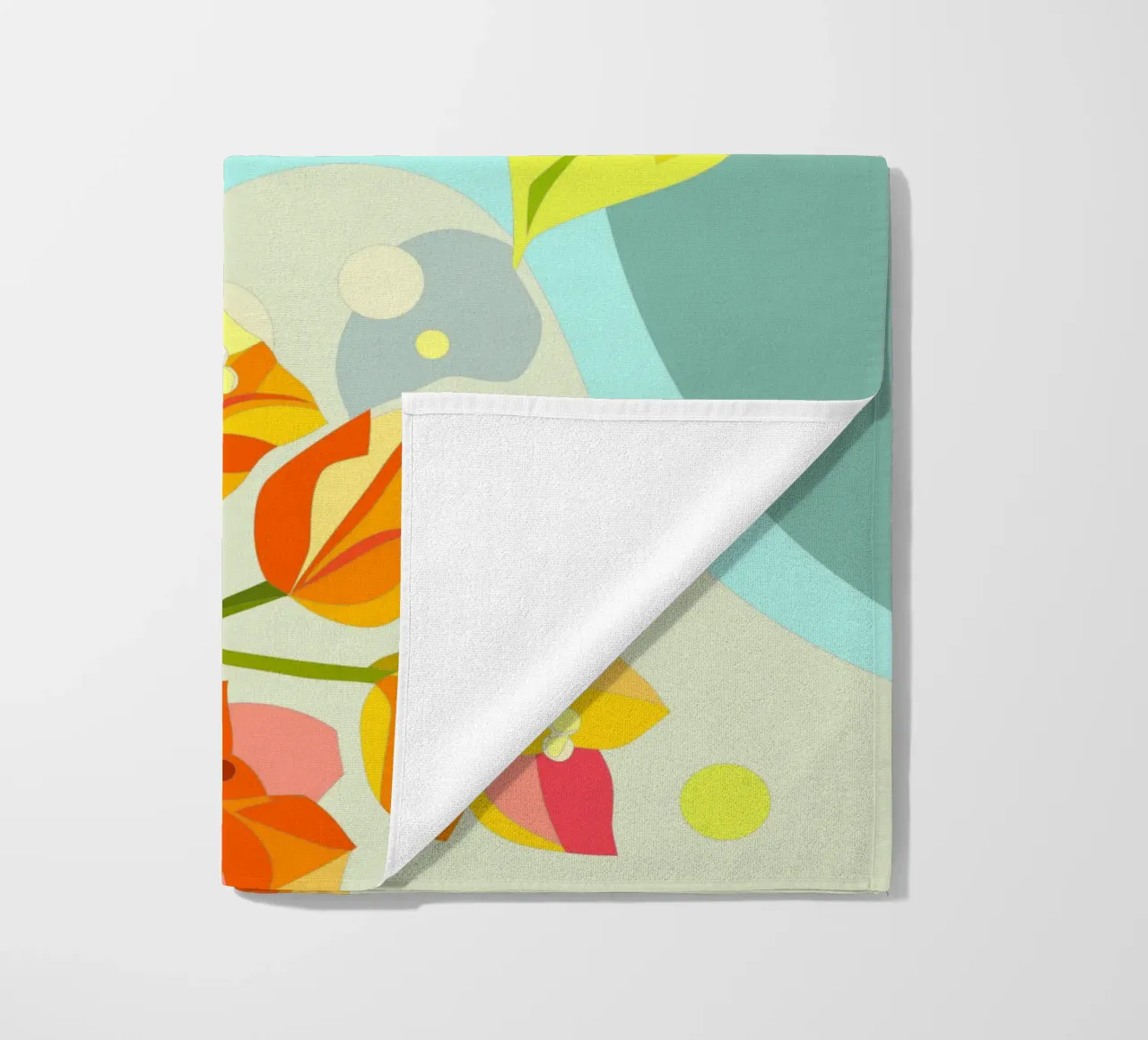 Bougenville flowers beach towel by HAPPY SHOP
