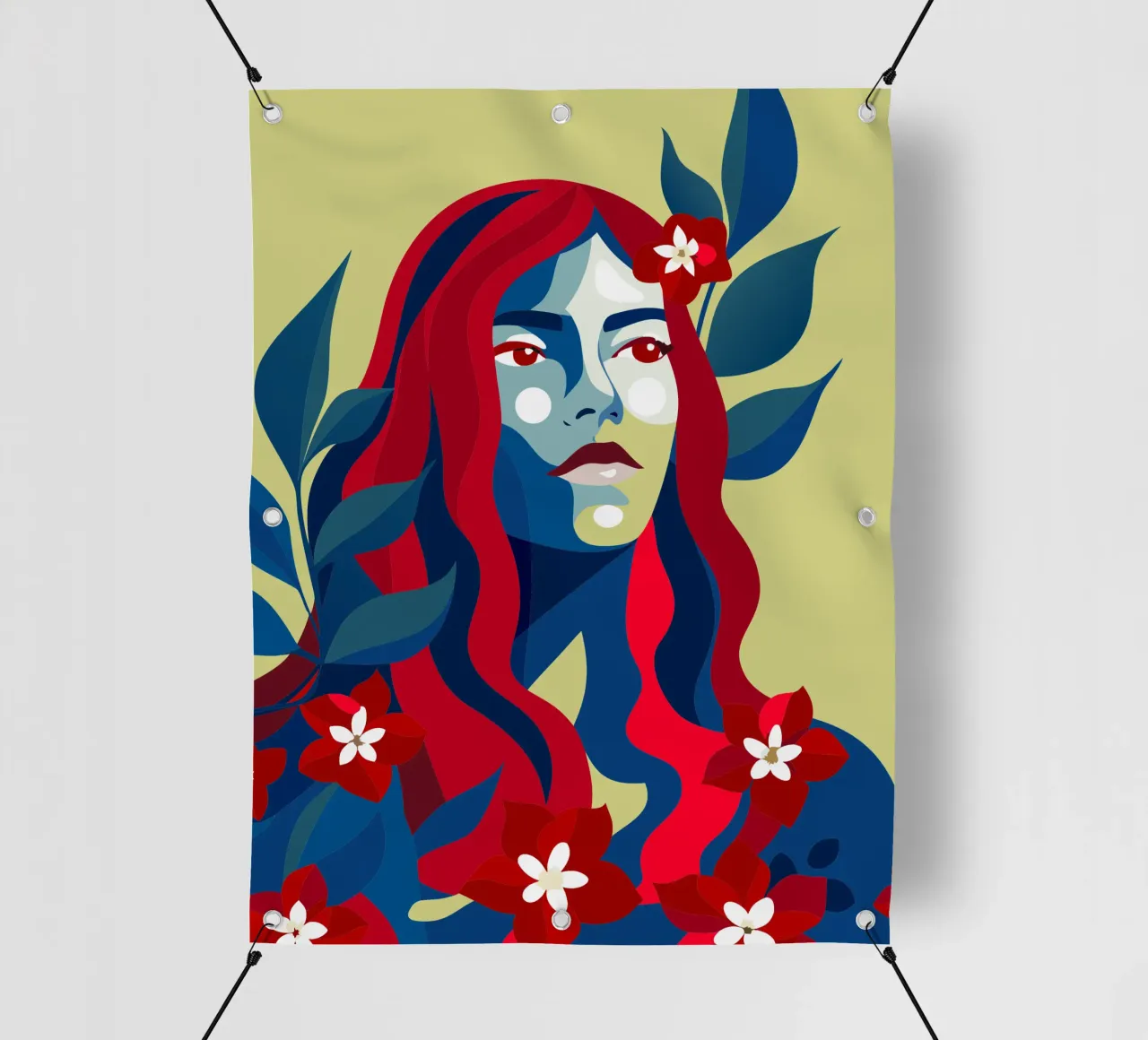 Bougenville flowers pvc cover by HAPPY SHOP
