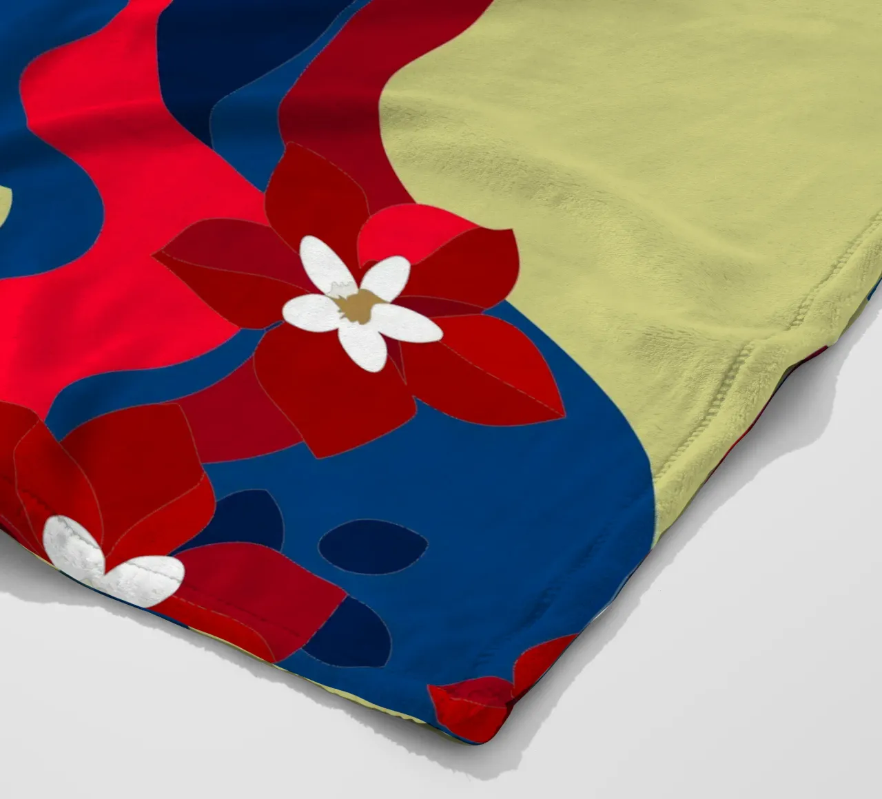 Bougenville flowers fleece blanket by HAPPY SHOP