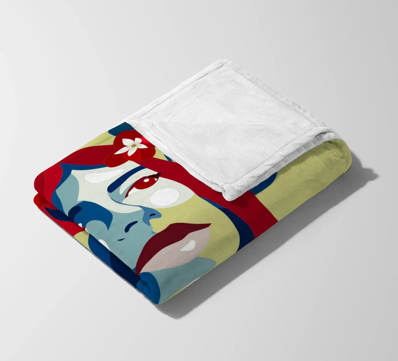 Bougenville flowers fleece blanket by HAPPY SHOP