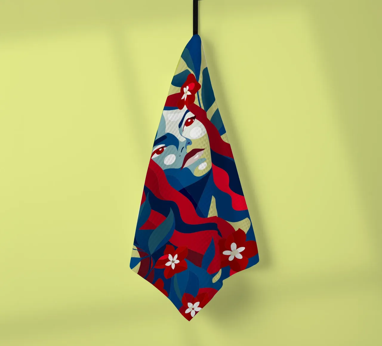 Bougenville flowers tea towel by HAPPY SHOP