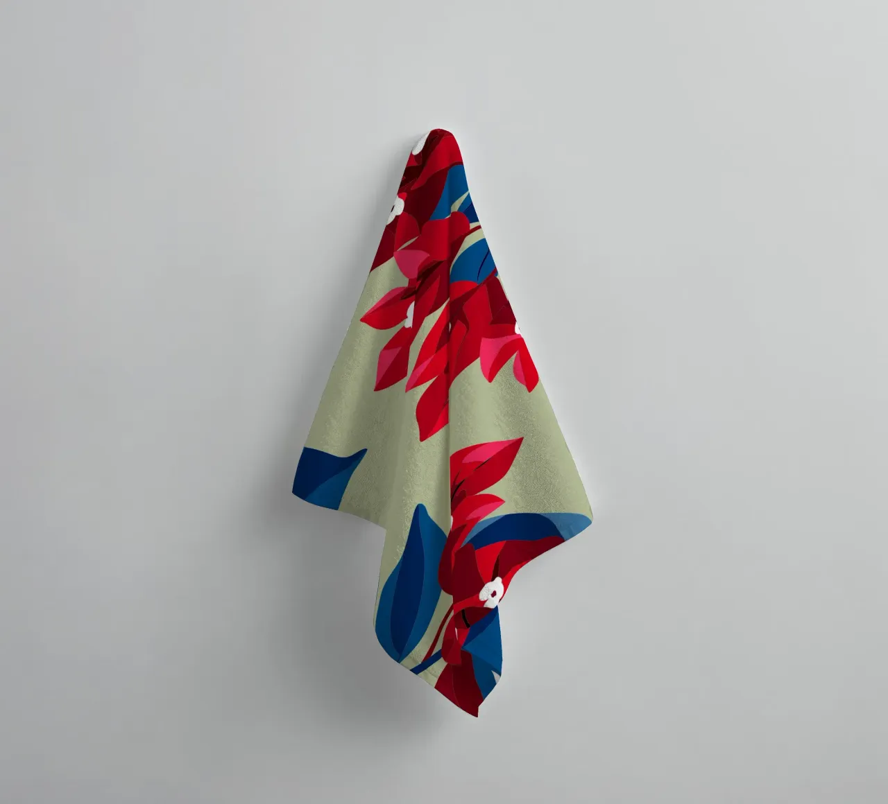 Bougenville flowers towel by HAPPY SHOP