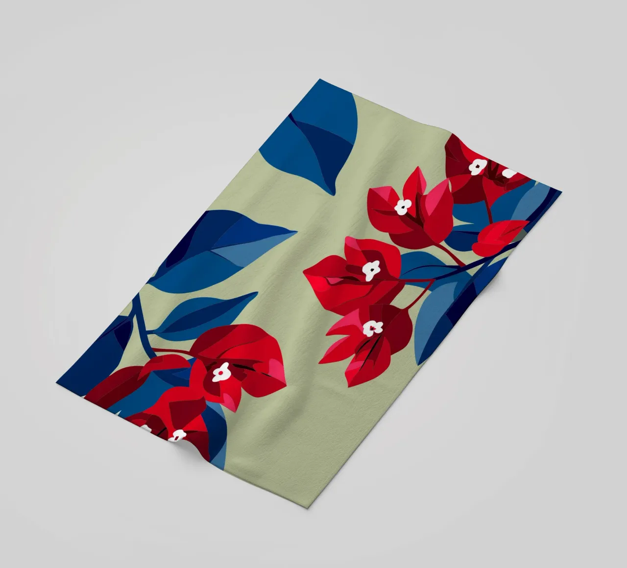 Bougenville flowers beach towel by HAPPY SHOP